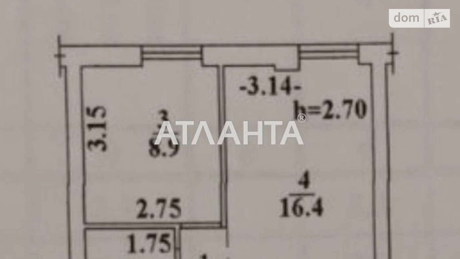 Продается 1-комнатная квартира 32.5 кв. м в Одессе, ул. Инглези, 2В