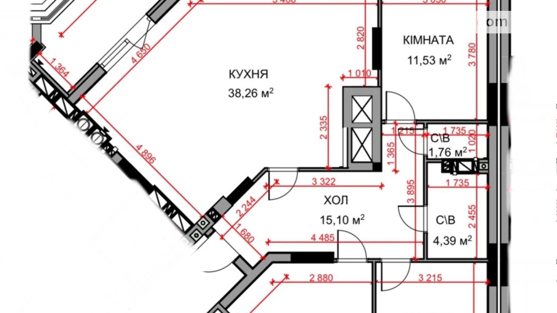 Продается 3-комнатная квартира 104 кв. м в Ирпене, ул. Прорезная, 7