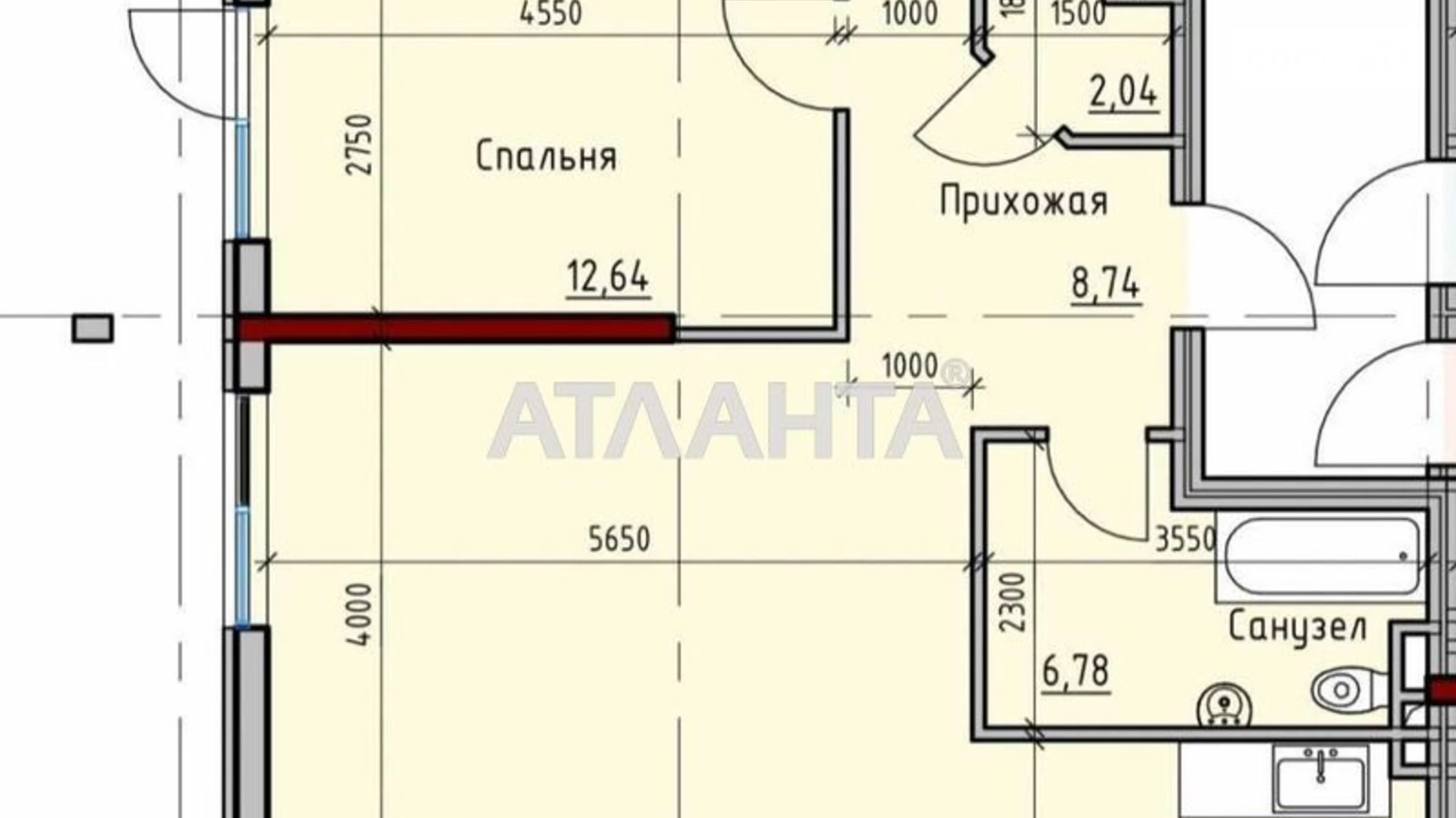 Продается 1-комнатная квартира 91 кв. м в Одессе, ул. Дачная