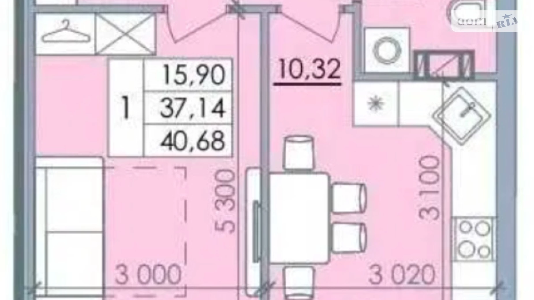 Продается 1-комнатная квартира 41 кв. м в Полтаве, ул. Башкирцевой Марии, 20