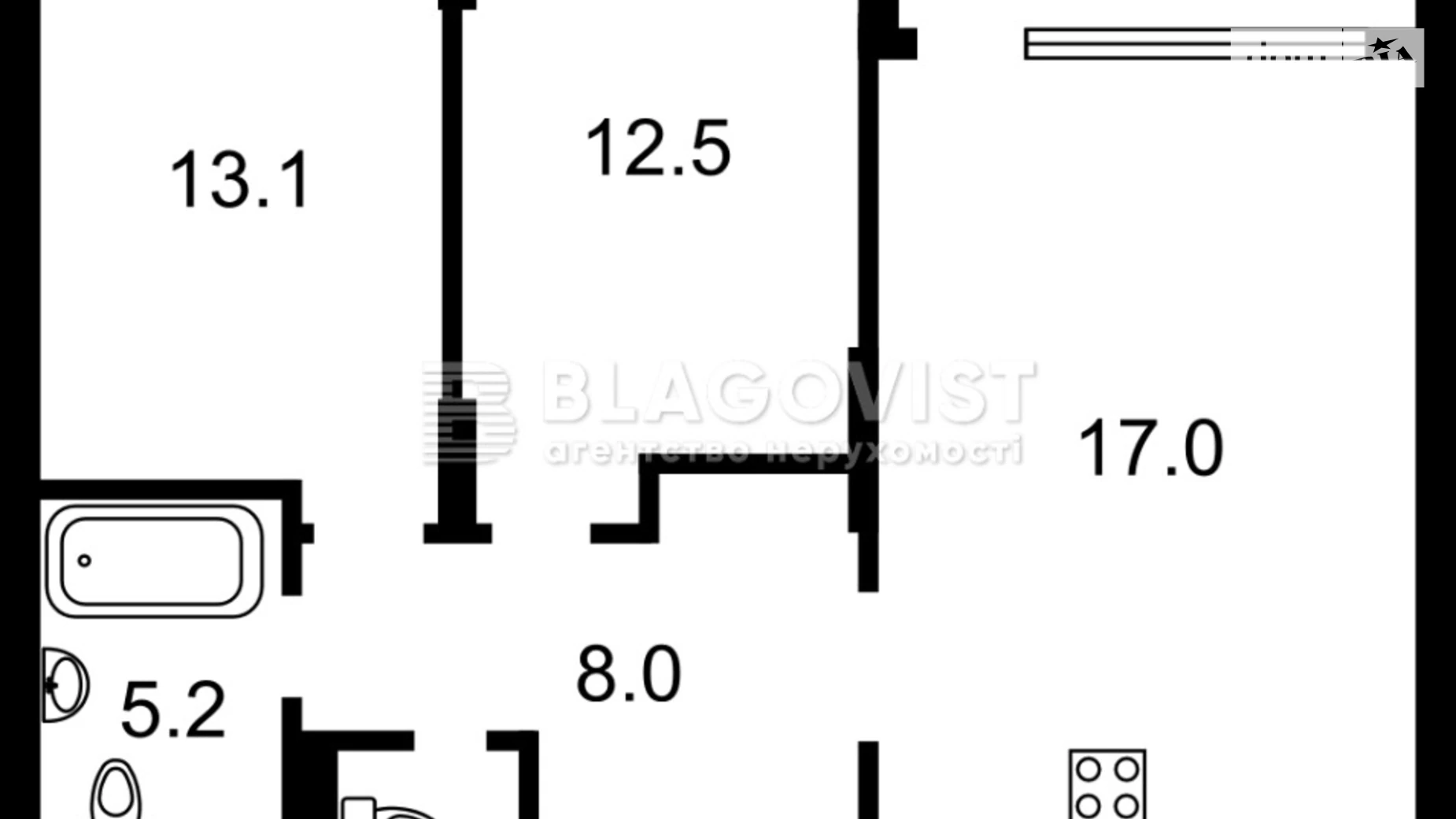 Продается 2-комнатная квартира 62.7 кв. м в Киеве, просп. Правды, 44