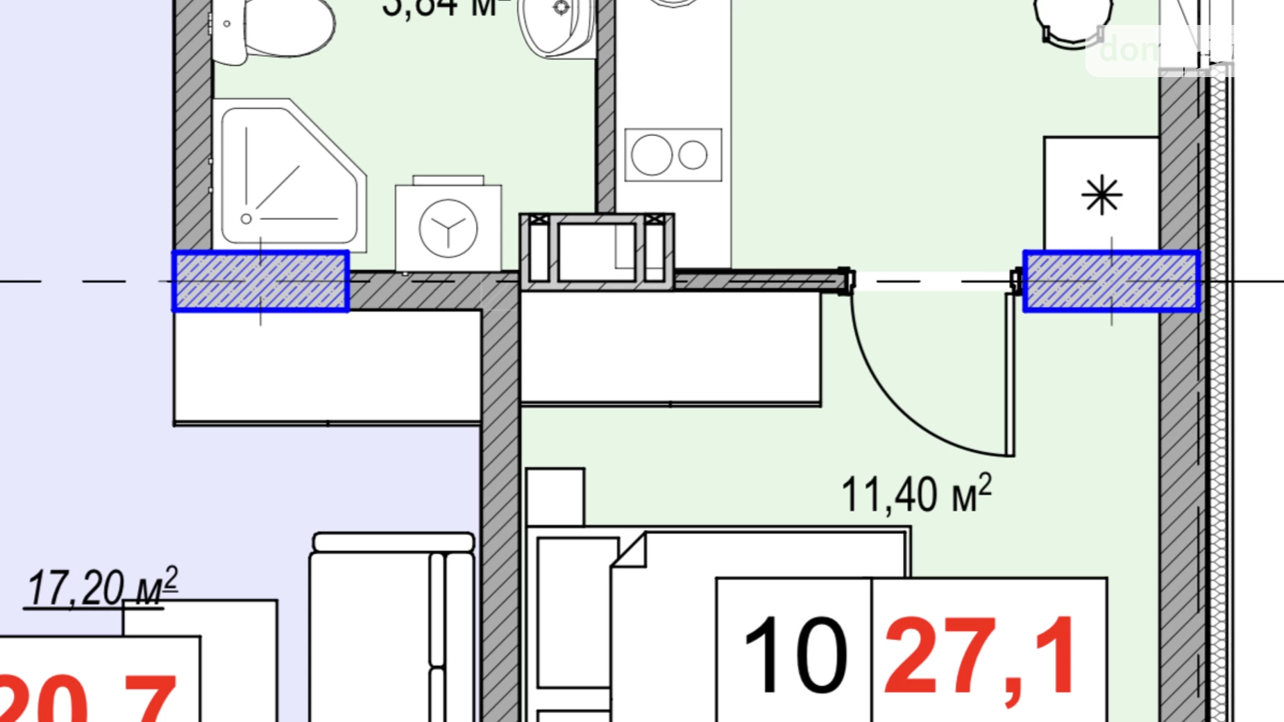 Продается 1-комнатная квартира 27 кв. м в Киеве, ул. Межевая, 8