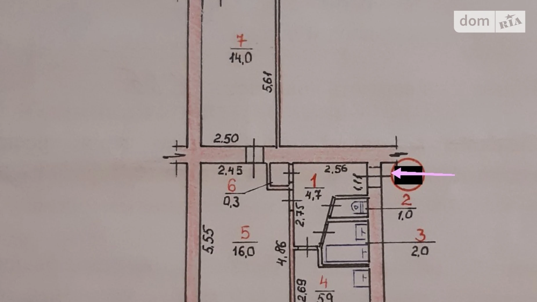Продается 2-комнатная квартира 44.5 кв. м в, цена: 18500 $ - фото 3
