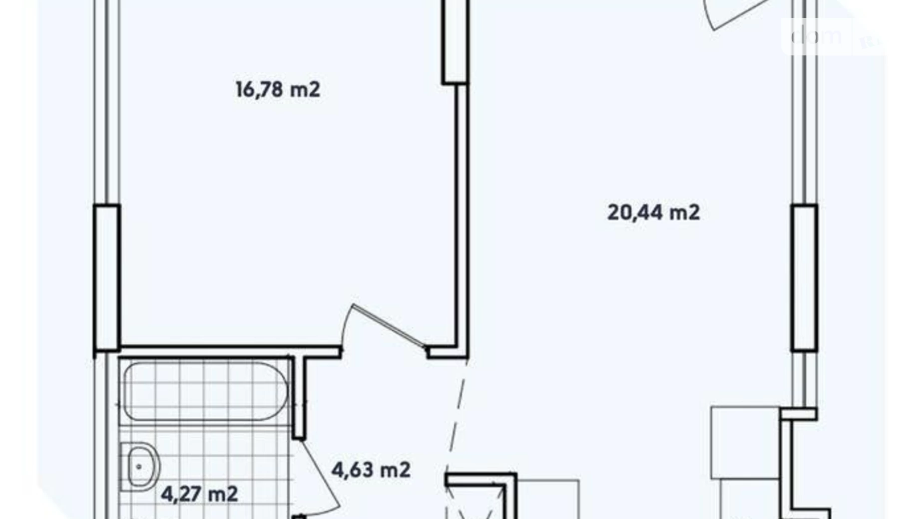 Продается 1-комнатная квартира 50 кв. м в Киеве, просп. Правды, 45А