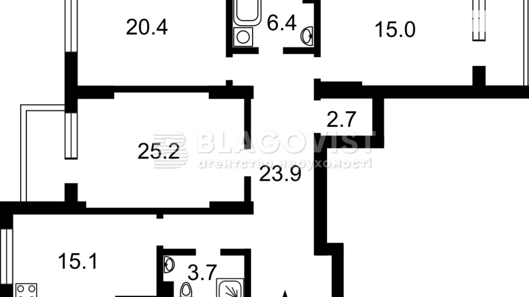 Продається 3-кімнатна квартира 121 кв. м у Києві, вул. Ованеса Туманяна, 15А - фото 2