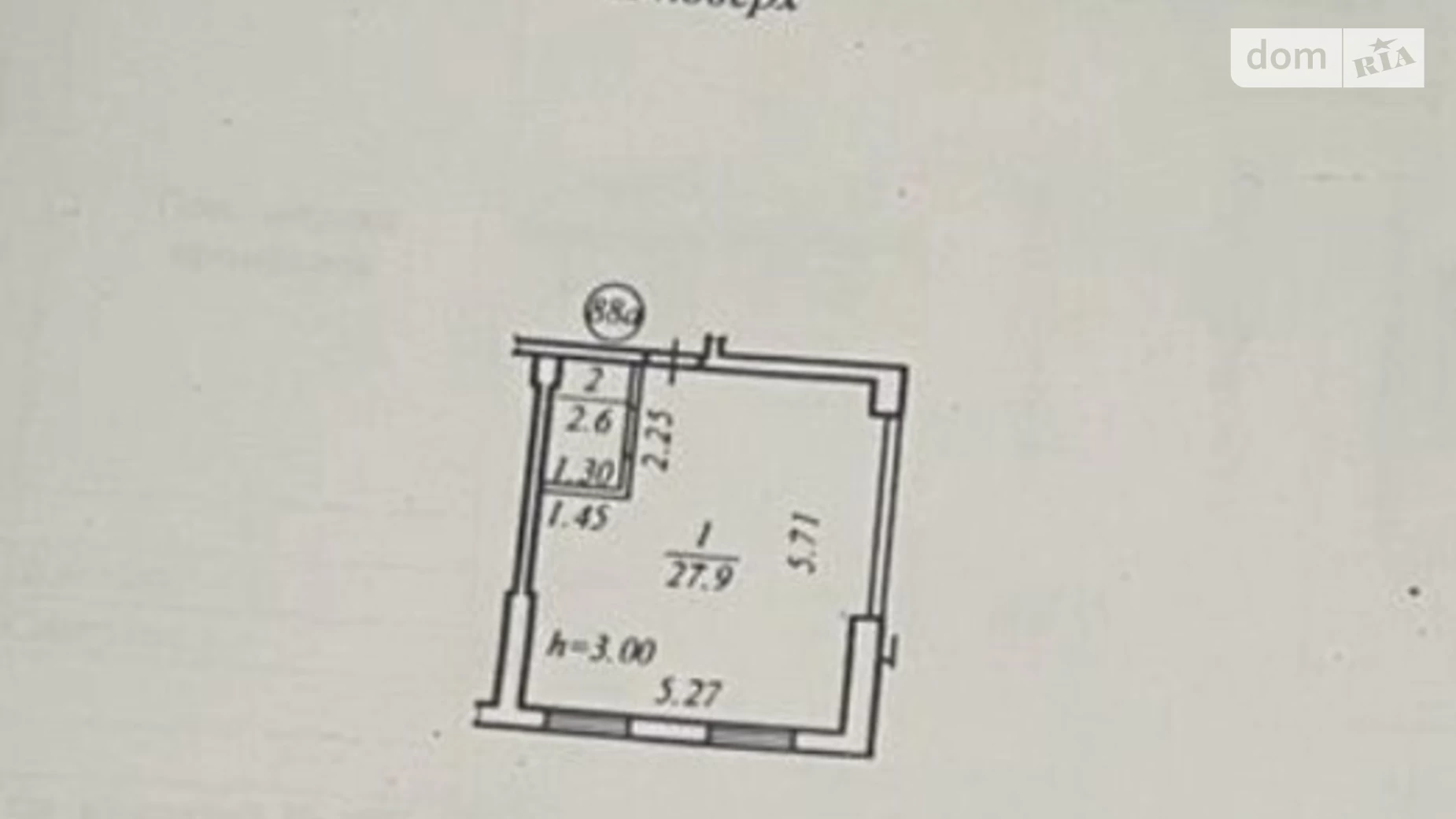 Продается 1-комнатная квартира 30.5 кв. м в Днепре, просп. Поля Александра