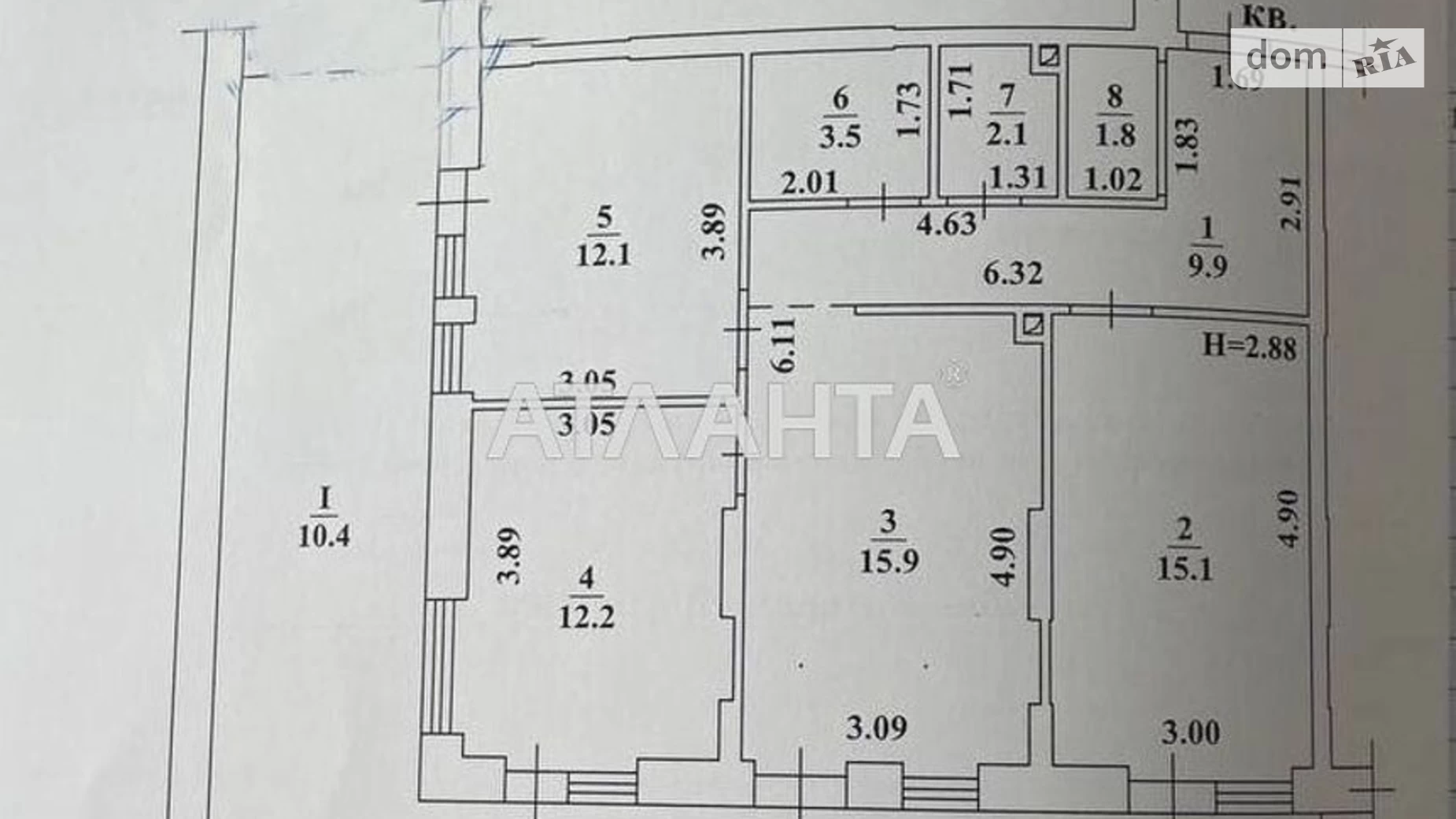 Продается 3-комнатная квартира 83 кв. м в Одессе, ул. Радостная, 292