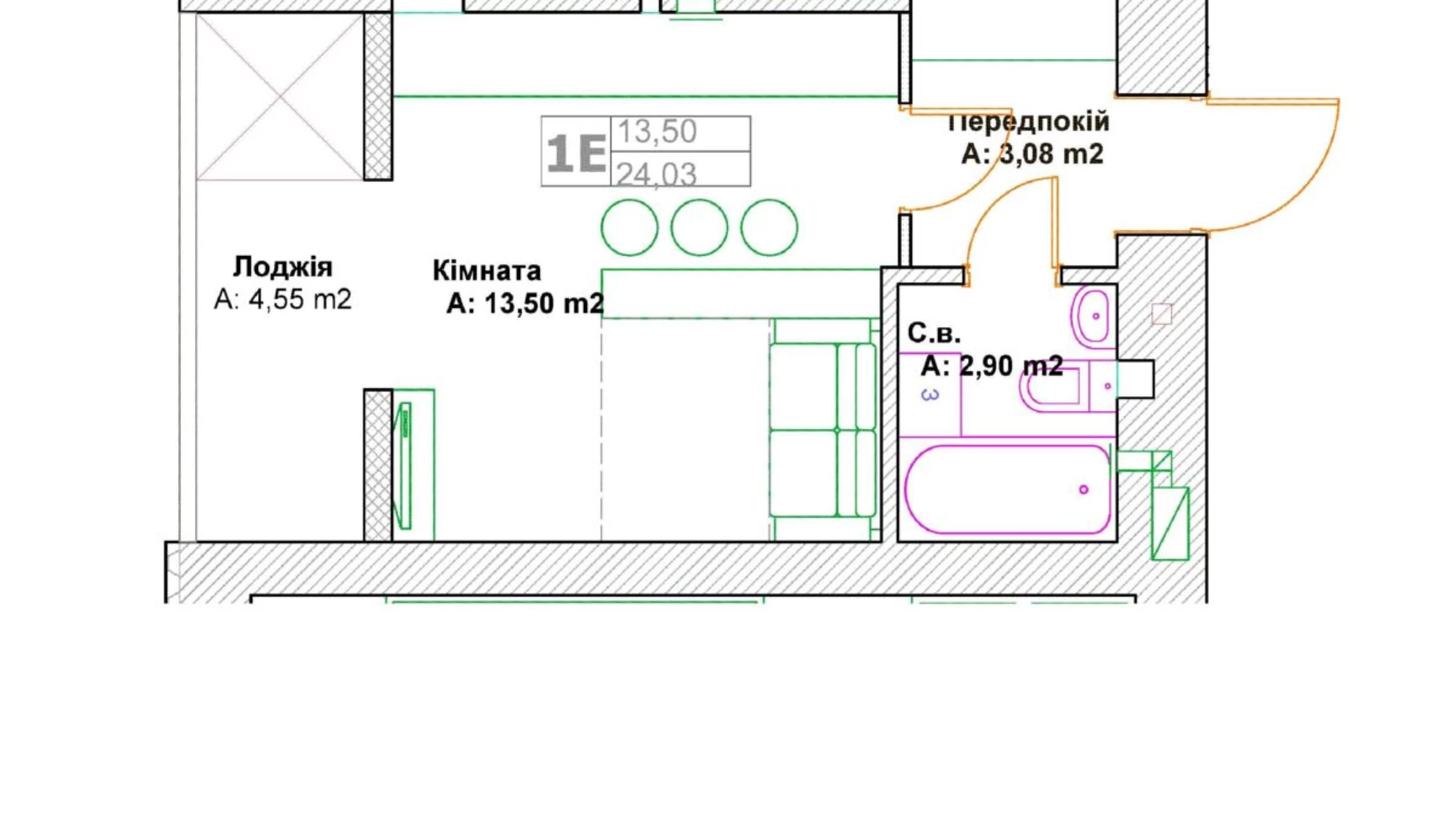 Продається 1-кімнатна квартира 24 кв. м у Ірпені, вул. Джерельна, 4 - фото 3