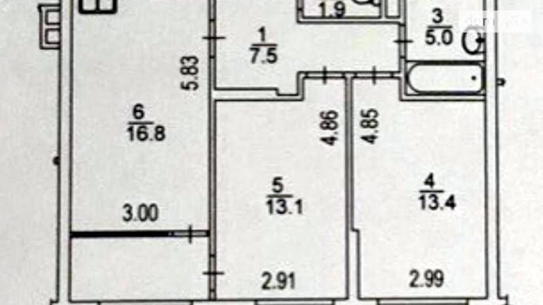 Продается 3-комнатная квартира 62 кв. м в Киеве, наб. Днепровская, 18