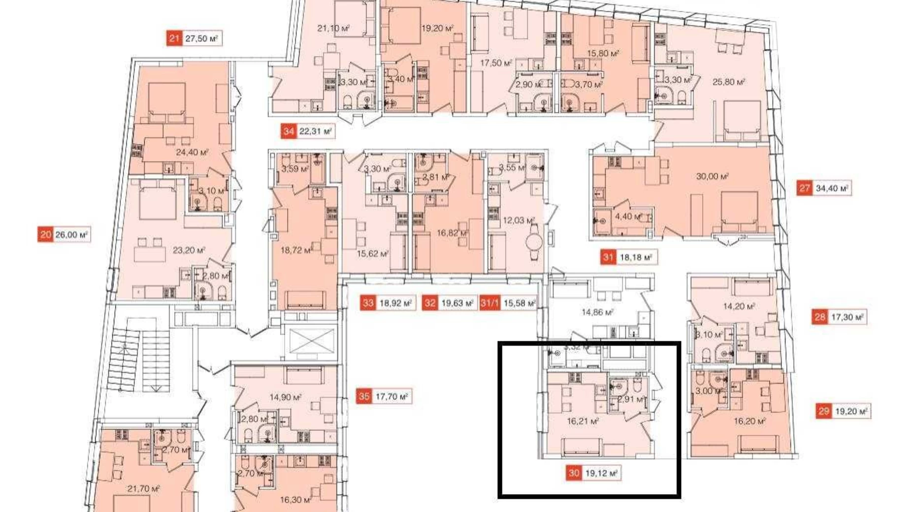 Продается 1-комнатная квартира 19.2 кв. м в Львове, ул. Шевченко Тараса