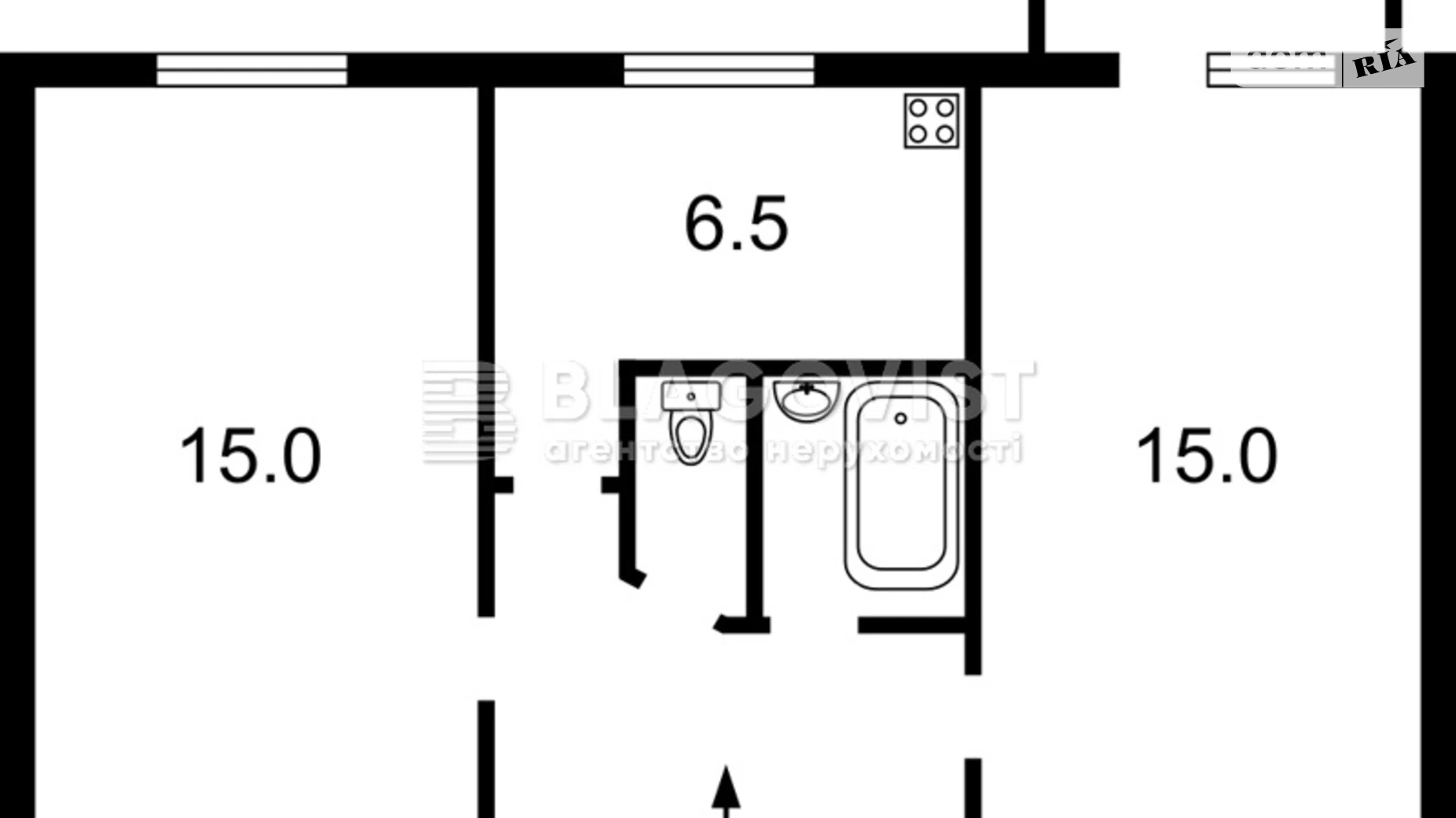 Продается 2-комнатная квартира 45 кв. м в Киеве, ул. Гната Юры, 5