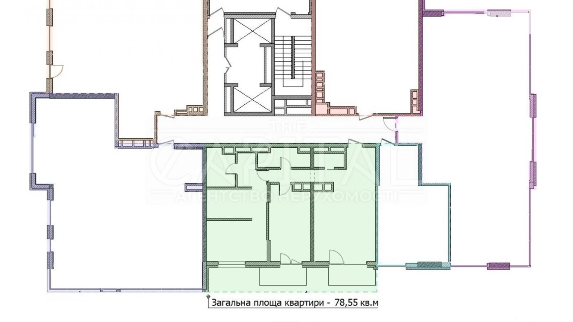 Продається 2-кімнатна квартира 79 кв. м у Києві, вул. Паньківська, 20/82