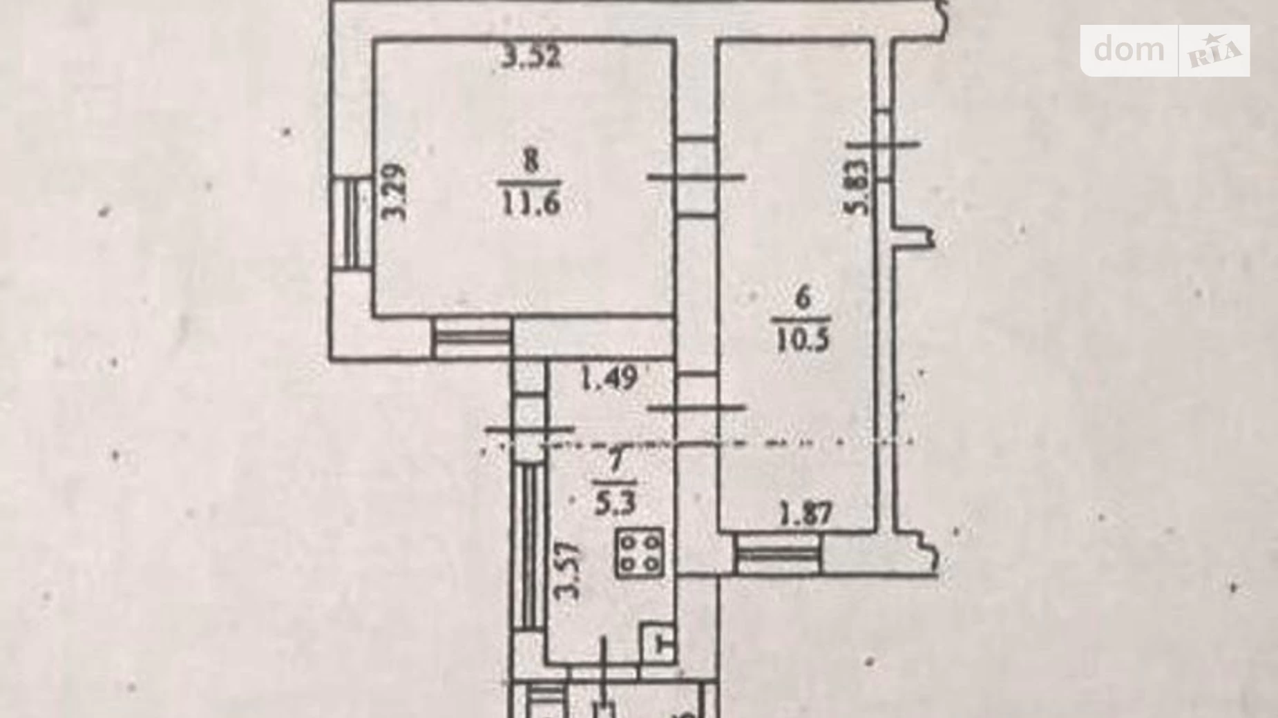 Продається 2-кімнатна квартира 35 кв. м у Одесі, вул. Яші Гордієнка, 23