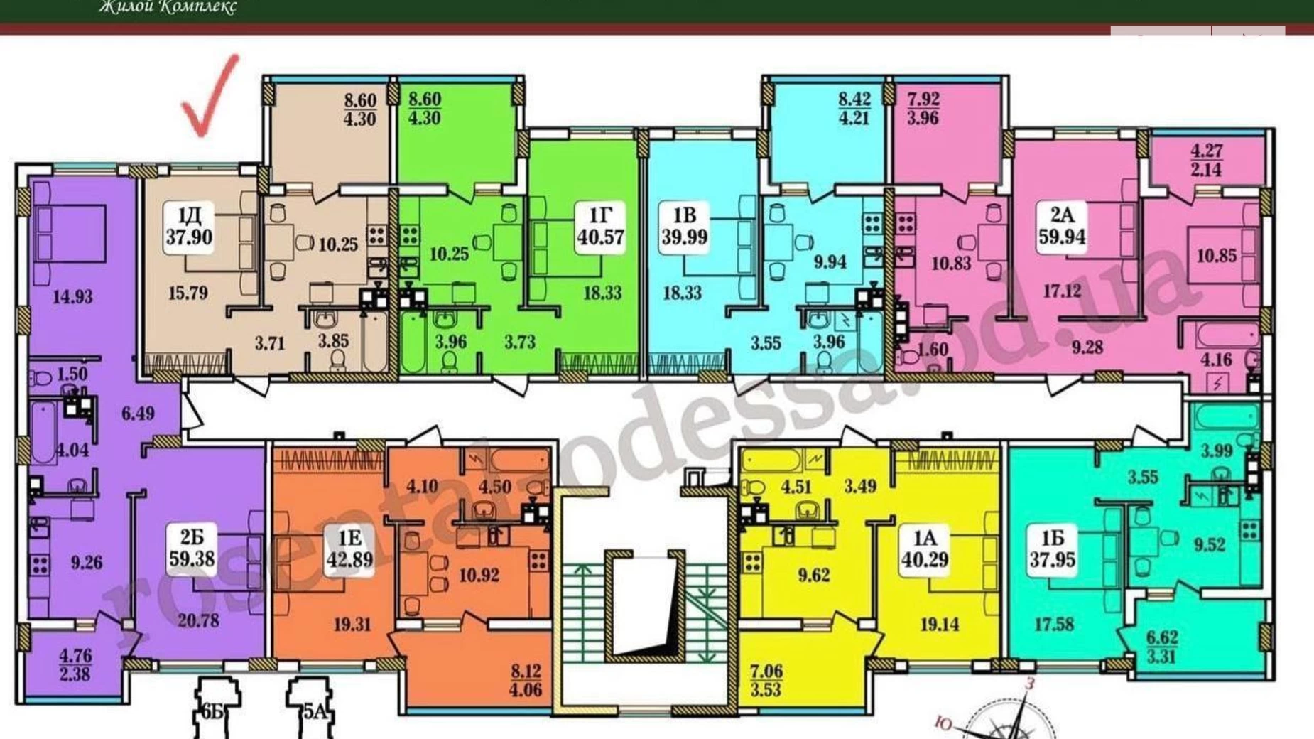 Продается 1-комнатная квартира 38 кв. м в Лиманке, ул. Строительная, 48 корпус 5
