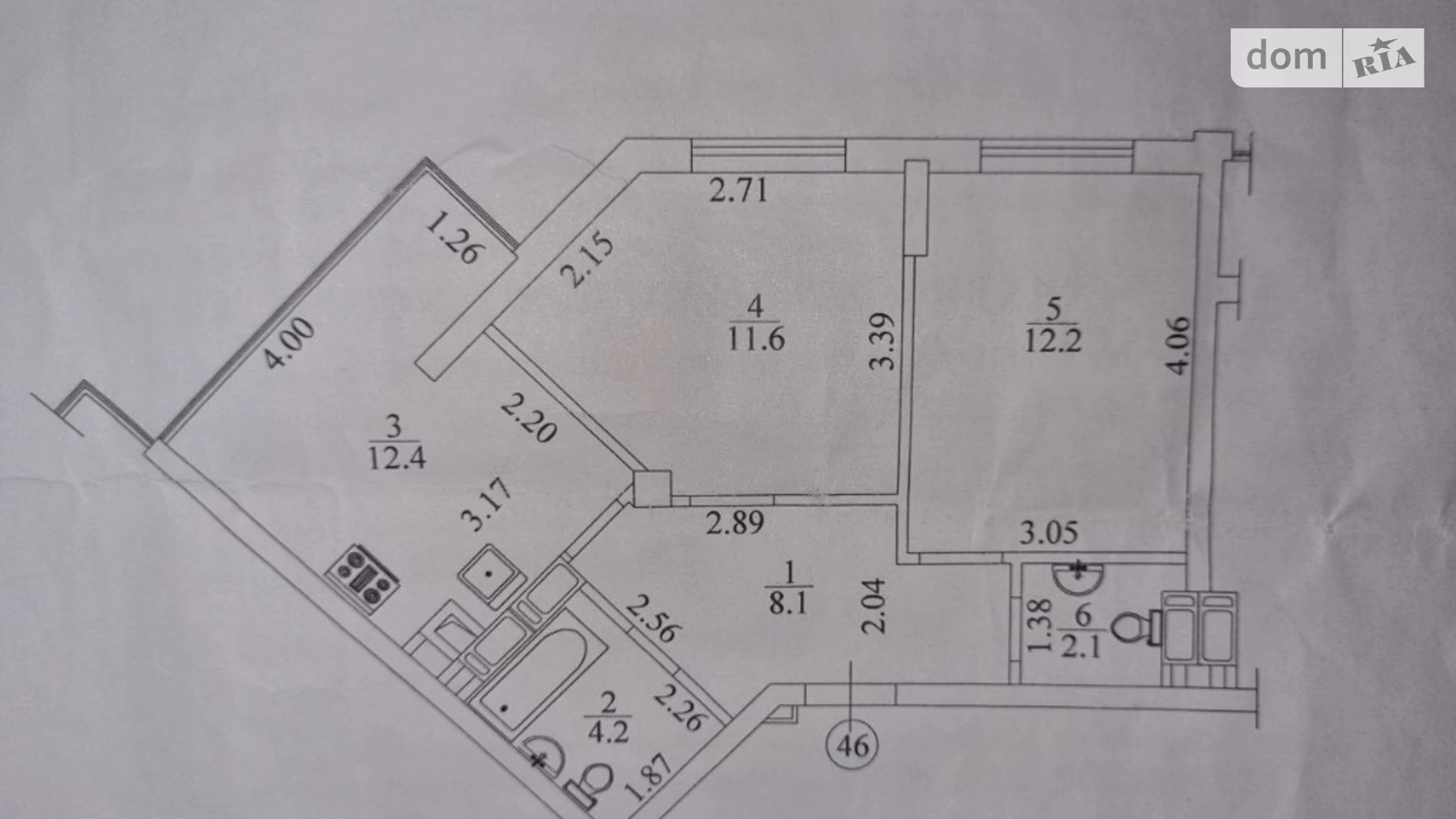 Продается 2-комнатная квартира 58 кв. м в Ирпене, ул. Севериновская, 25В