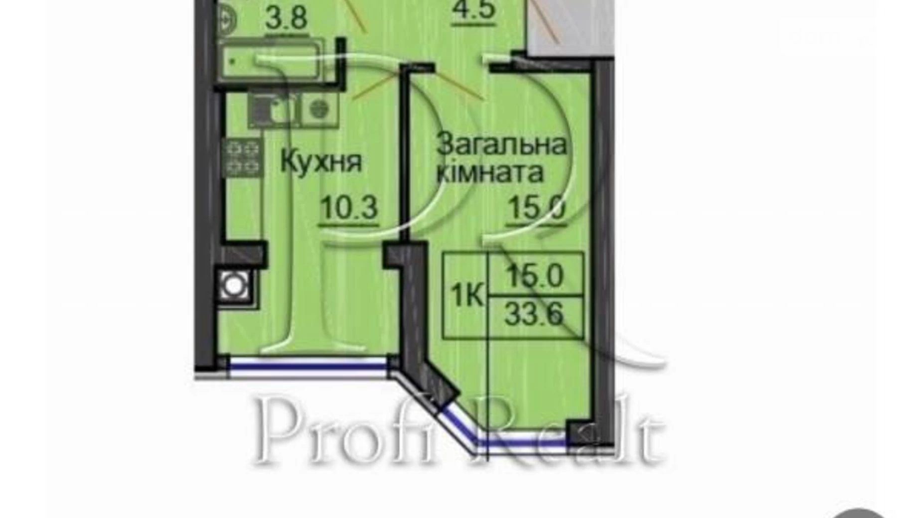Продается 1-комнатная квартира 34 кв. м в Новоселках, ул. Мира, 10