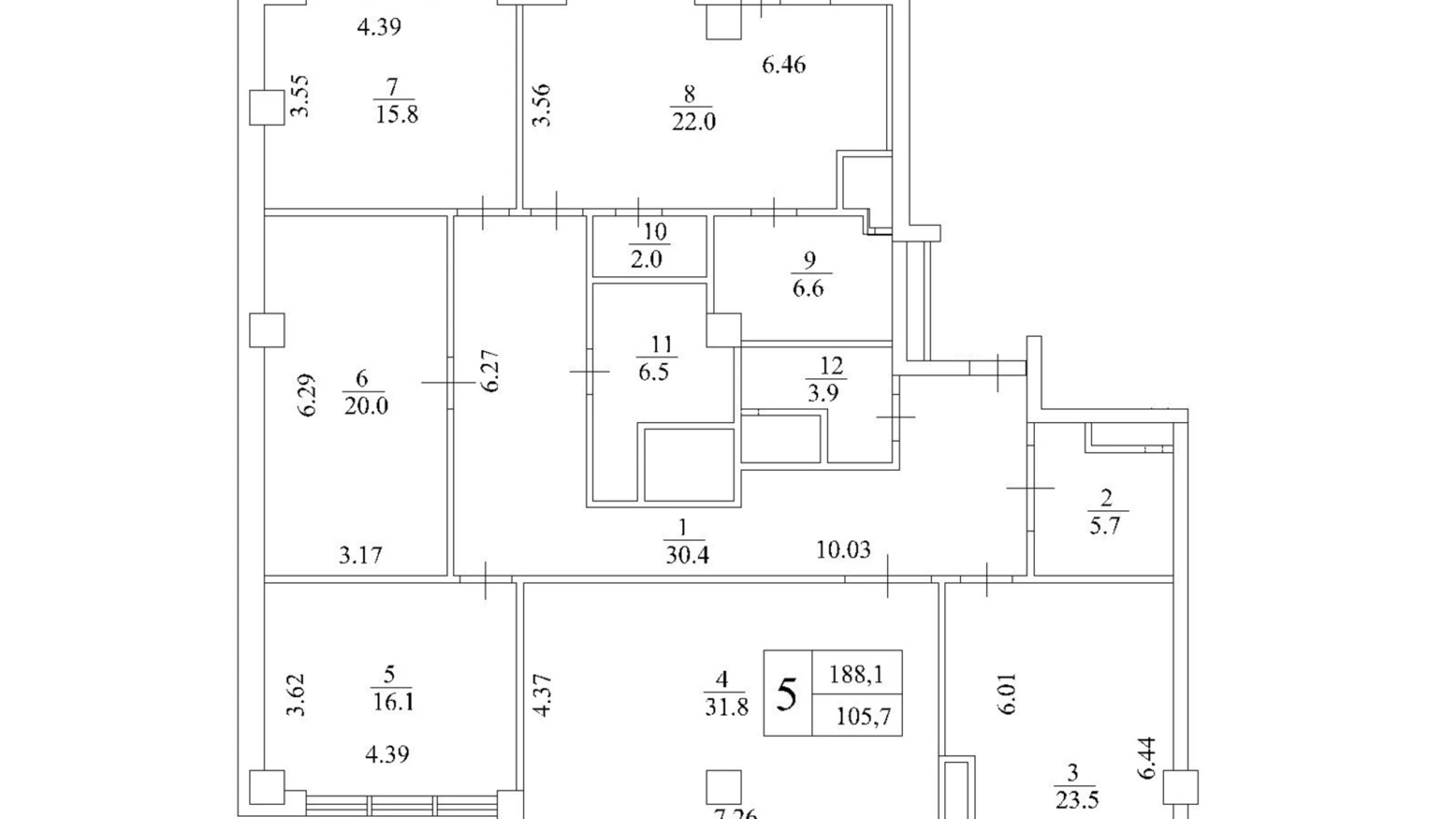 Продается 4-комнатная квартира 188 кв. м в Киеве, ул. Саперное Поле, 5А