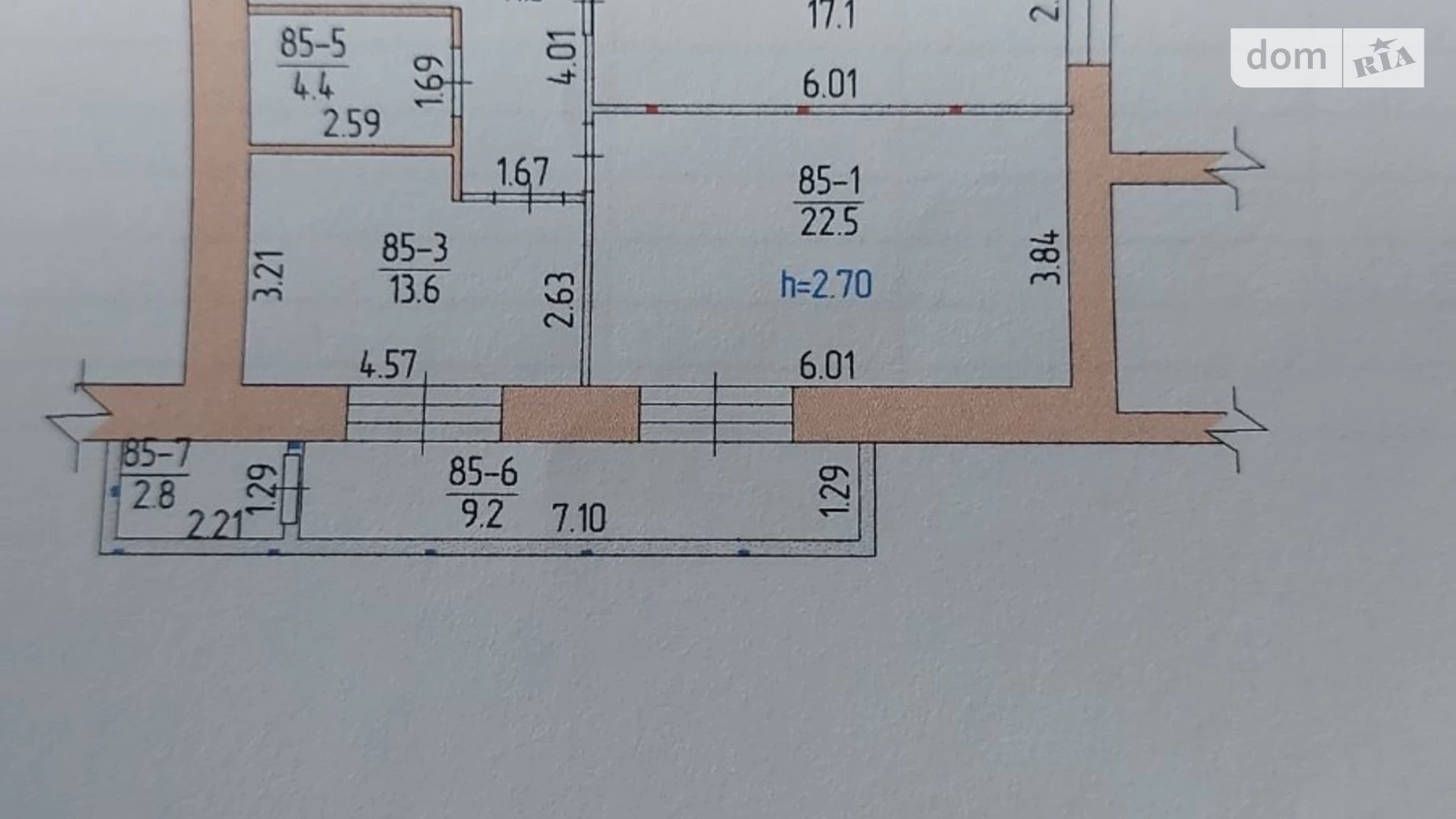 Продається 2-кімнатна квартира 81 кв. м у Миколаєві, просп. Центральний