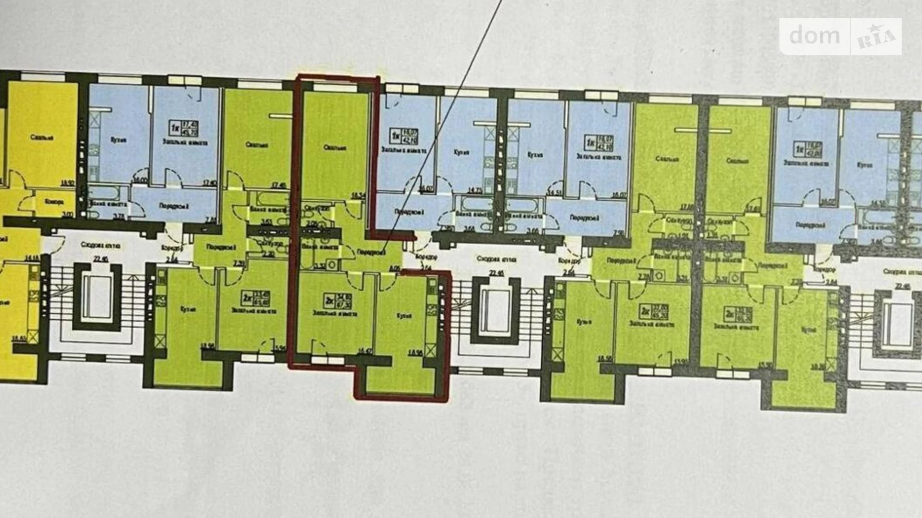 Продается 2-комнатная квартира 67 кв. м в Ивано-Франковске, ул. Джохара Дудаева, 33