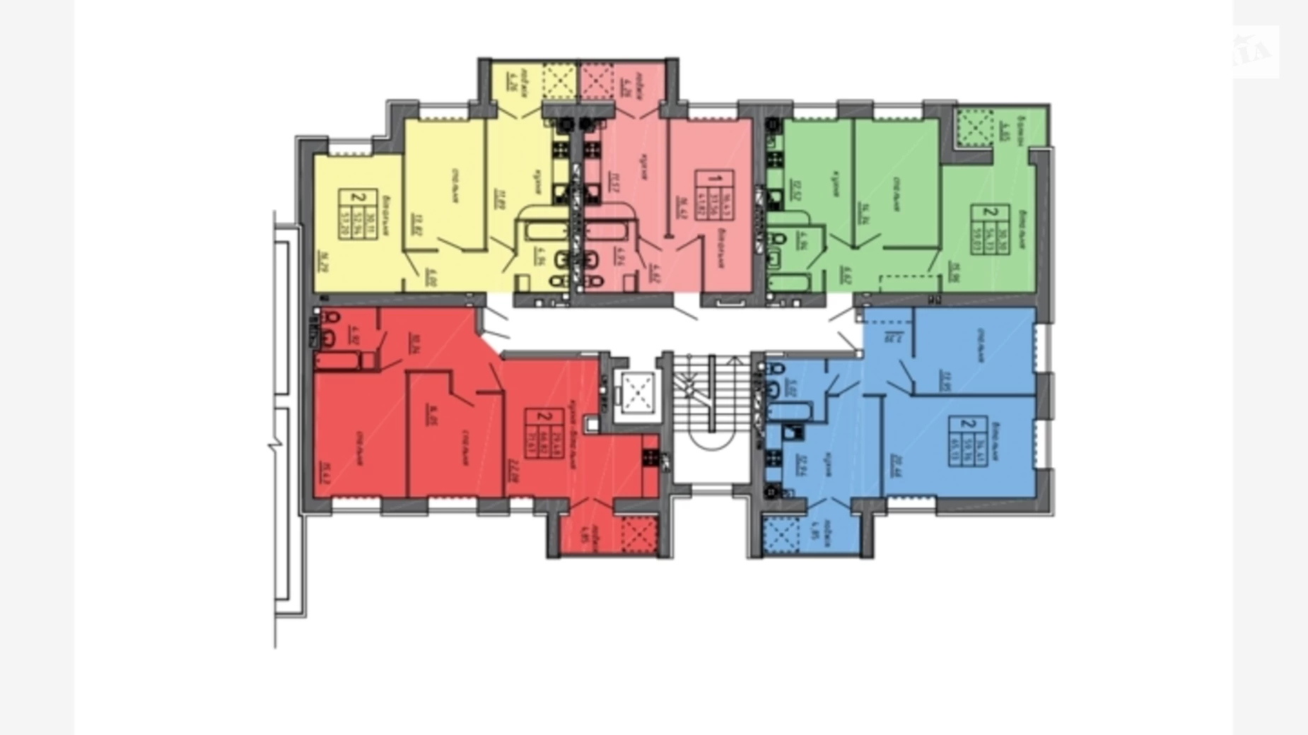 2-комнатная квартира 57 кв. м в Тернополе, цена: 1339500 грн - фото 4
