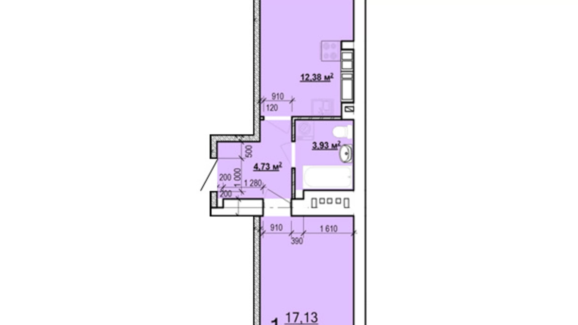 Продается 1-комнатная квартира 41 кв. м в Харькове, ул. Мира, 31