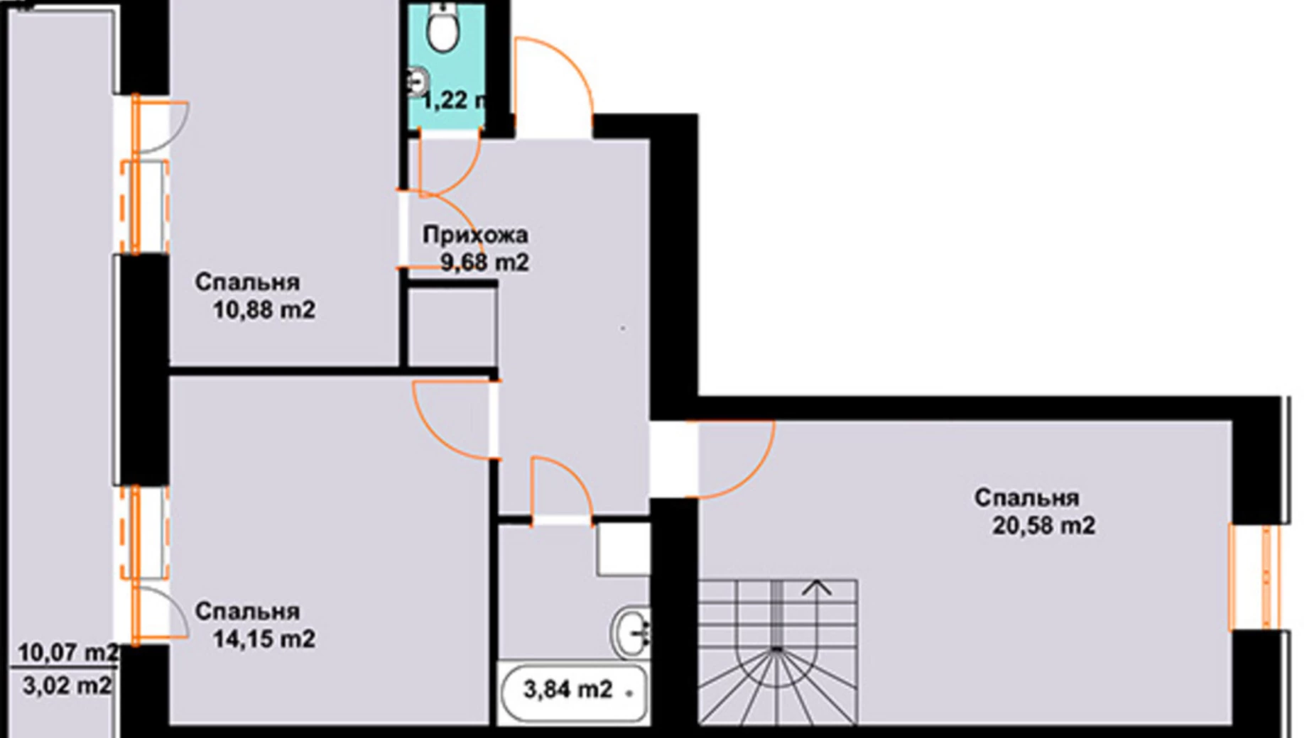 Продається 5-кімнатна квартира 126.74 кв. м у Чорткові, вул. Млинарська, 14