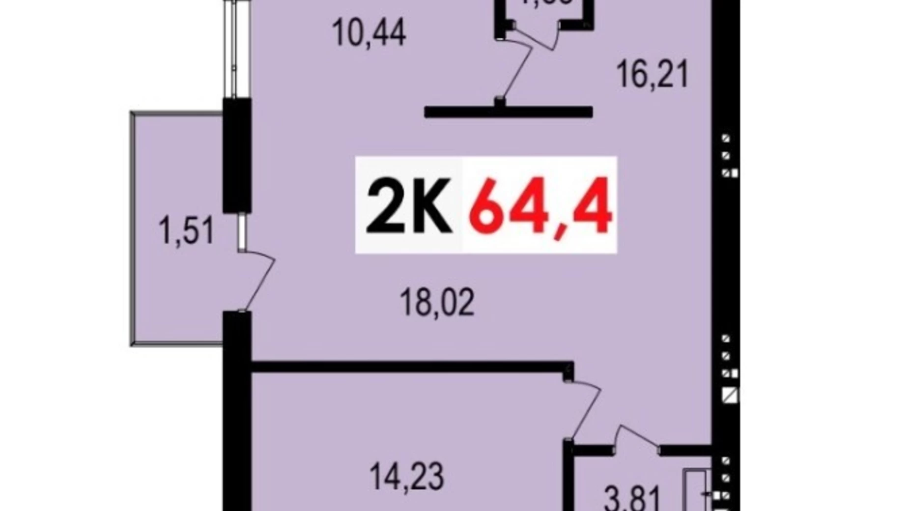 Продается 2-комнатная квартира 64.4 кв. м в Ивано-Франковске, ул. 24 Августа, 1