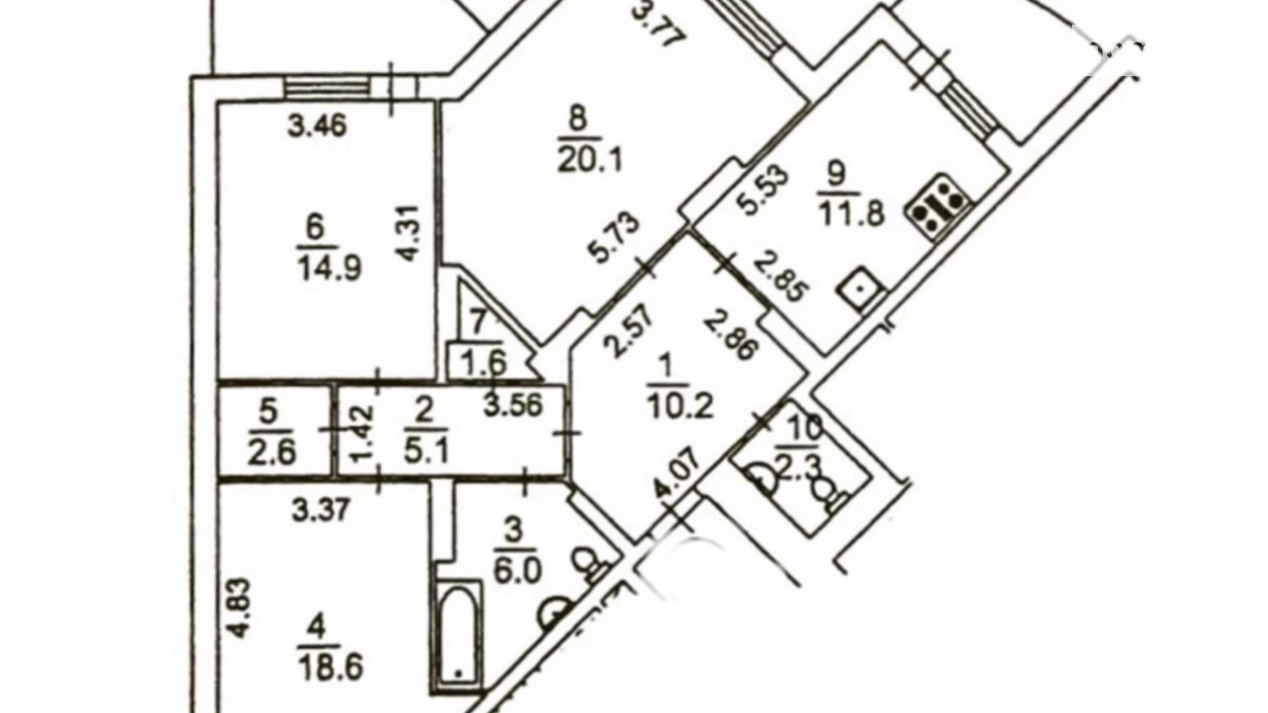 Продается 3-комнатная квартира 101.6 кв. м в Киеве, ул. Смелянская, 15 - фото 4