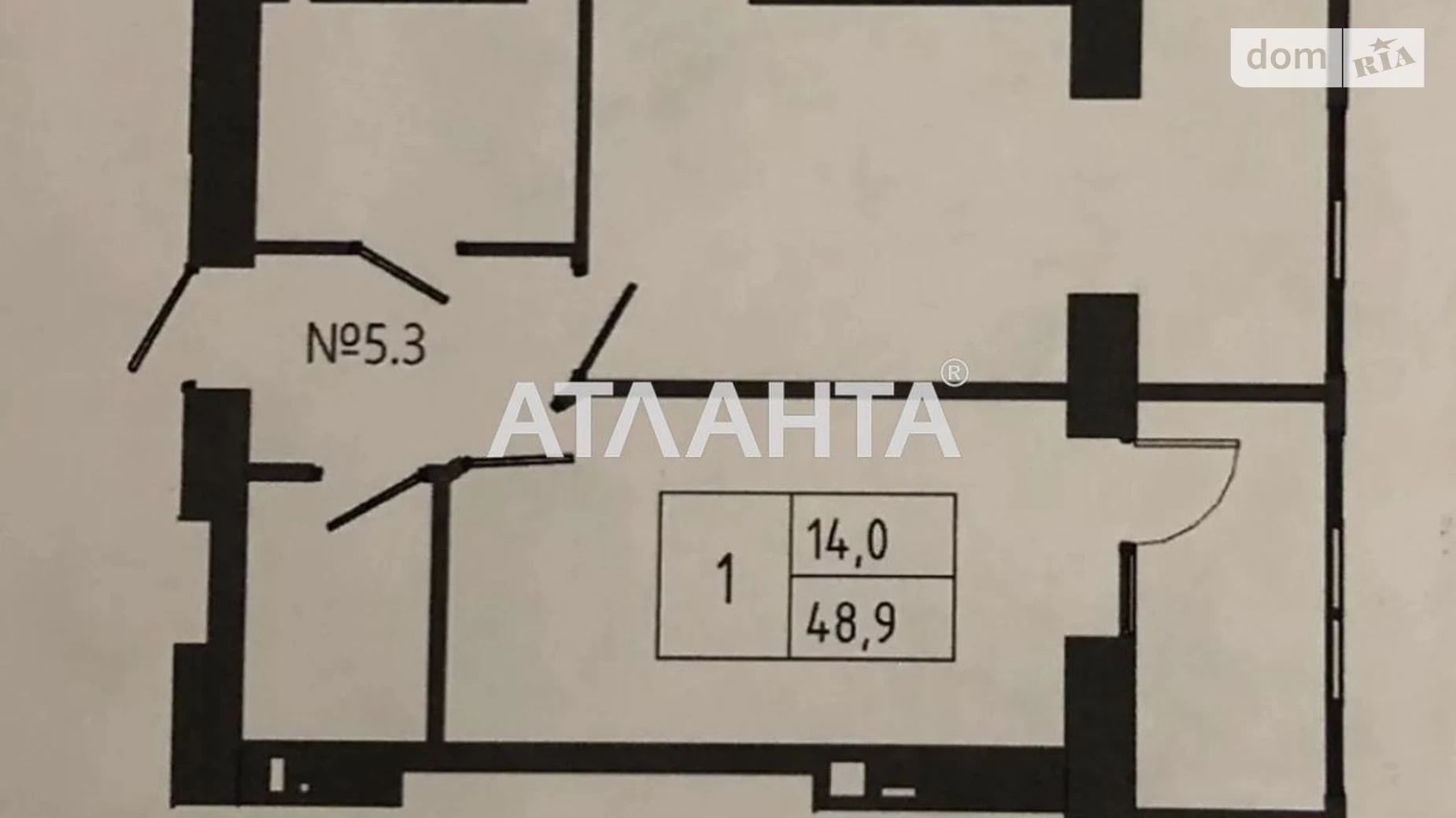 Продается 1-комнатная квартира 49 кв. м в Виннице, просп. Юности