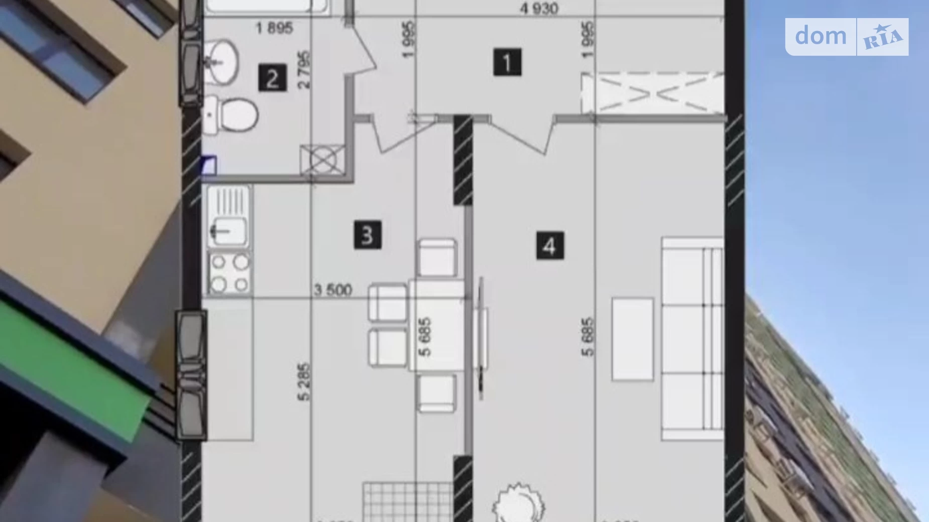 Продается 1-комнатная квартира 52.5 кв. м в Киеве, ул. Михаила Максимовича, 32А - фото 2