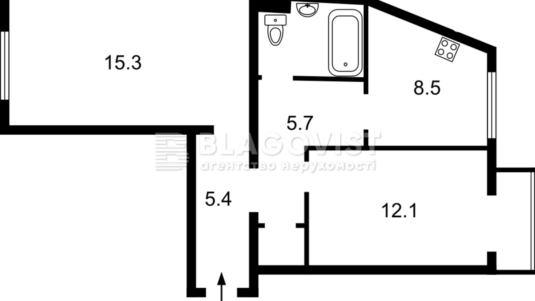 Продается 2-комнатная квартира 53 кв. м в Киеве, ул. Сечевых Стрельцов, 7 - фото 2