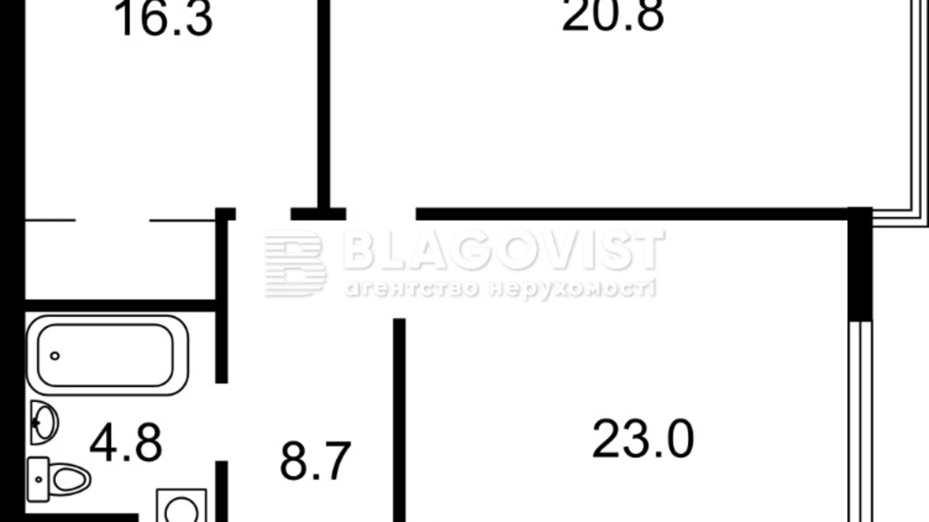 Продається 2-кімнатна квартира 81.5 кв. м у Києві, вул. Анатолія Петрицького, 17А