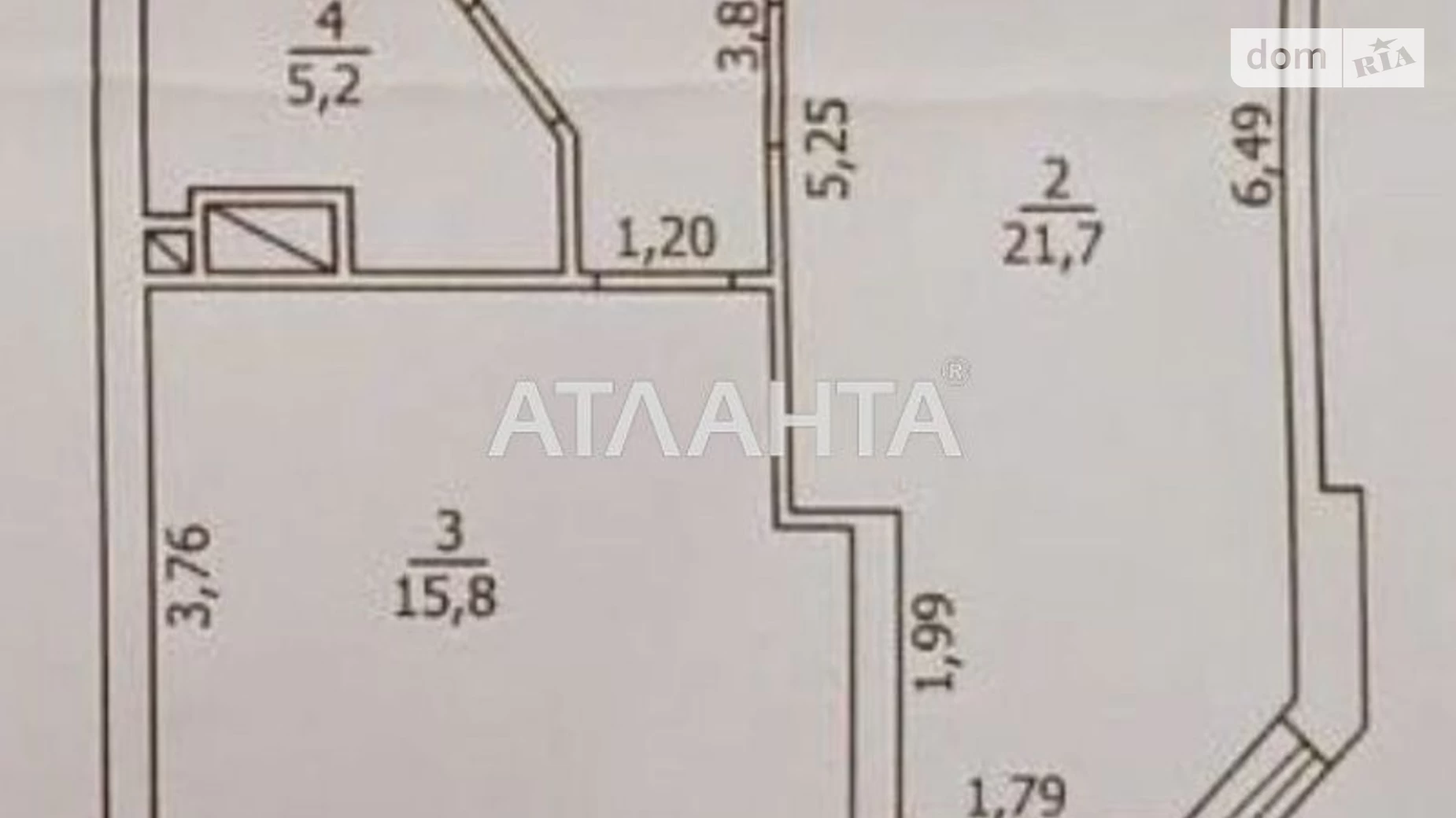 Продается 1-комнатная квартира 52 кв. м в Одессе, ул. Жаботинского, 56А