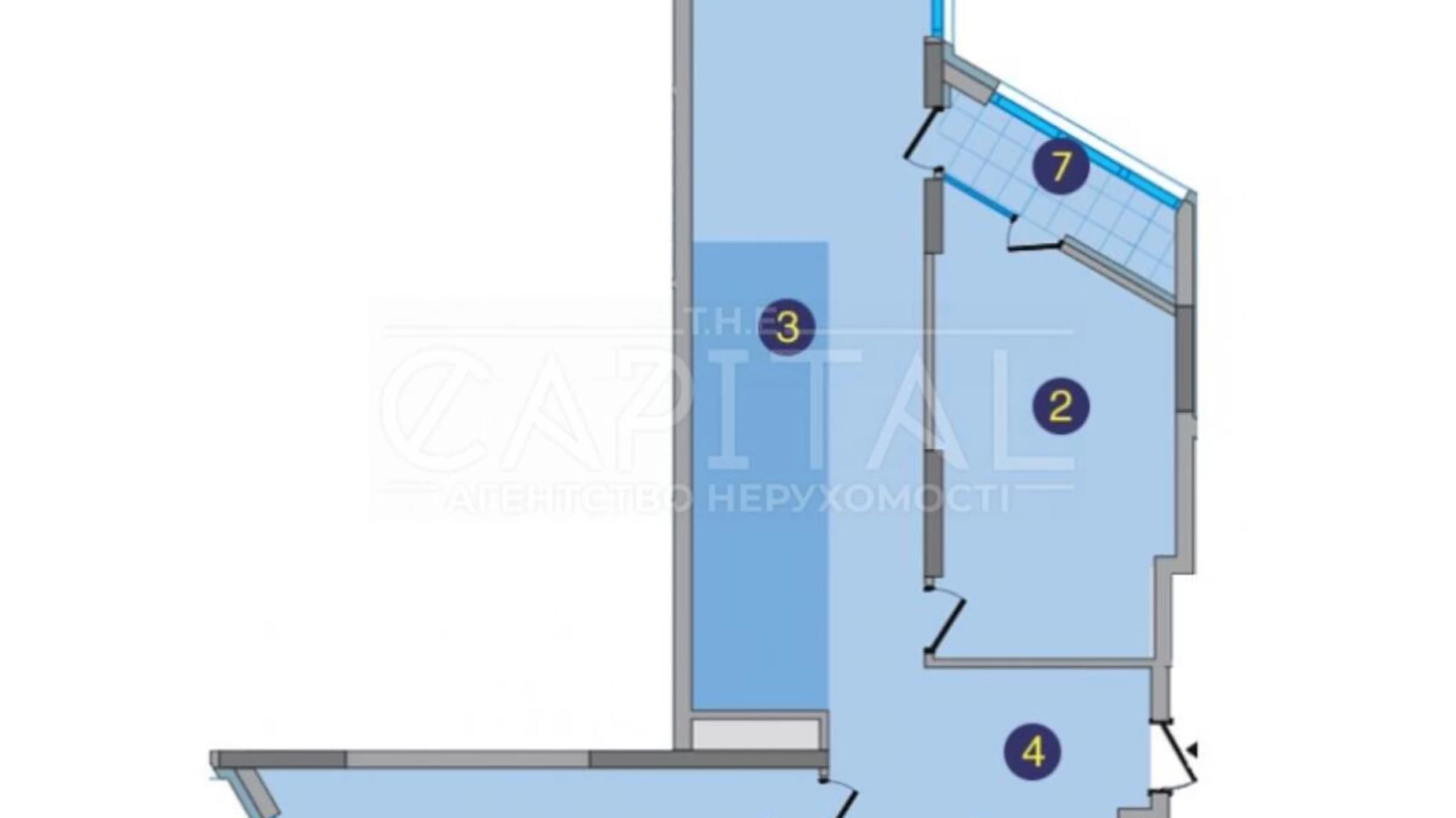 Продается 2-комнатная квартира 106 кв. м в Киеве, просп. Николая  Бажана, 7