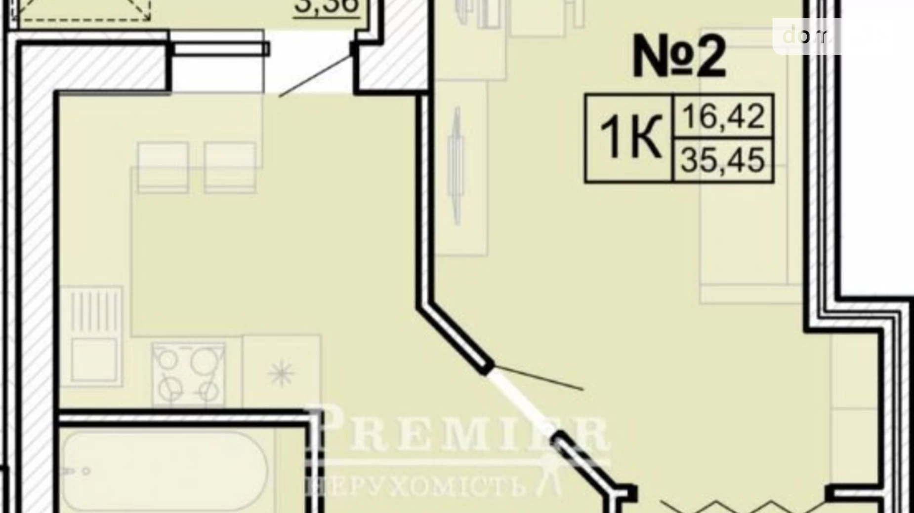 Продається 1-кімнатна квартира 37 кв. м у Одесі, вул. Профспілкова