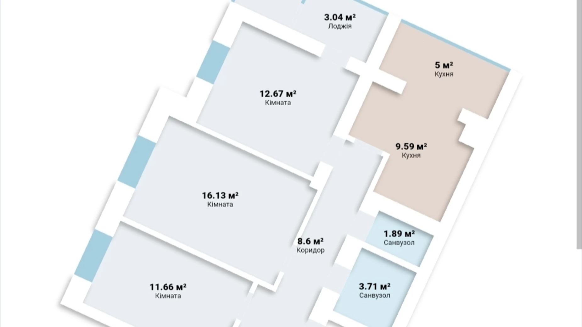 Продается 3-комнатная квартира 72.74 кв. м в Хмельницком, ул. Степана Бандеры - фото 5