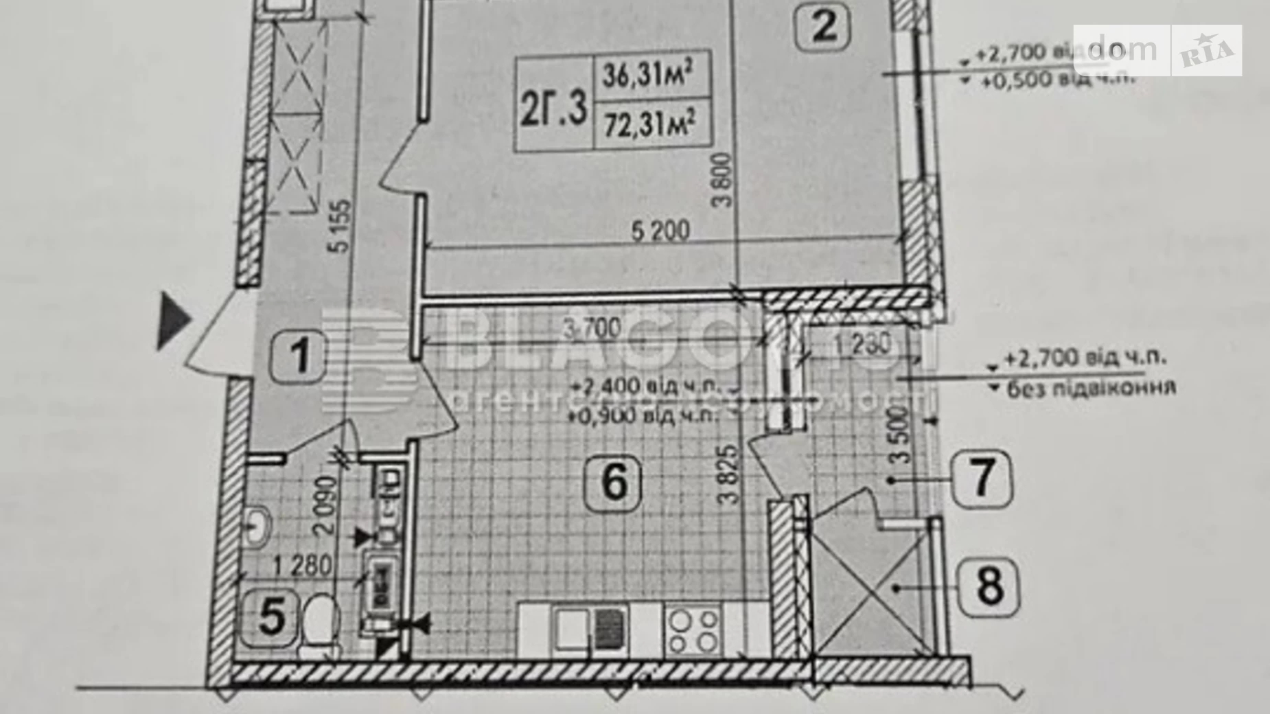 Продается 2-комнатная квартира 72 кв. м в Киеве, ул. Ивана Выговского(Маршала Гречко), 10Л