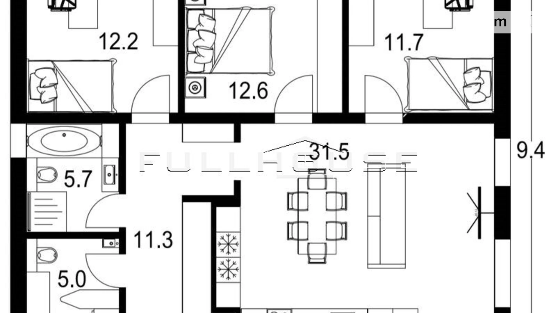 Продається одноповерховий будинок 95 кв. м з каміном, цена: 70000 $ - фото 4
