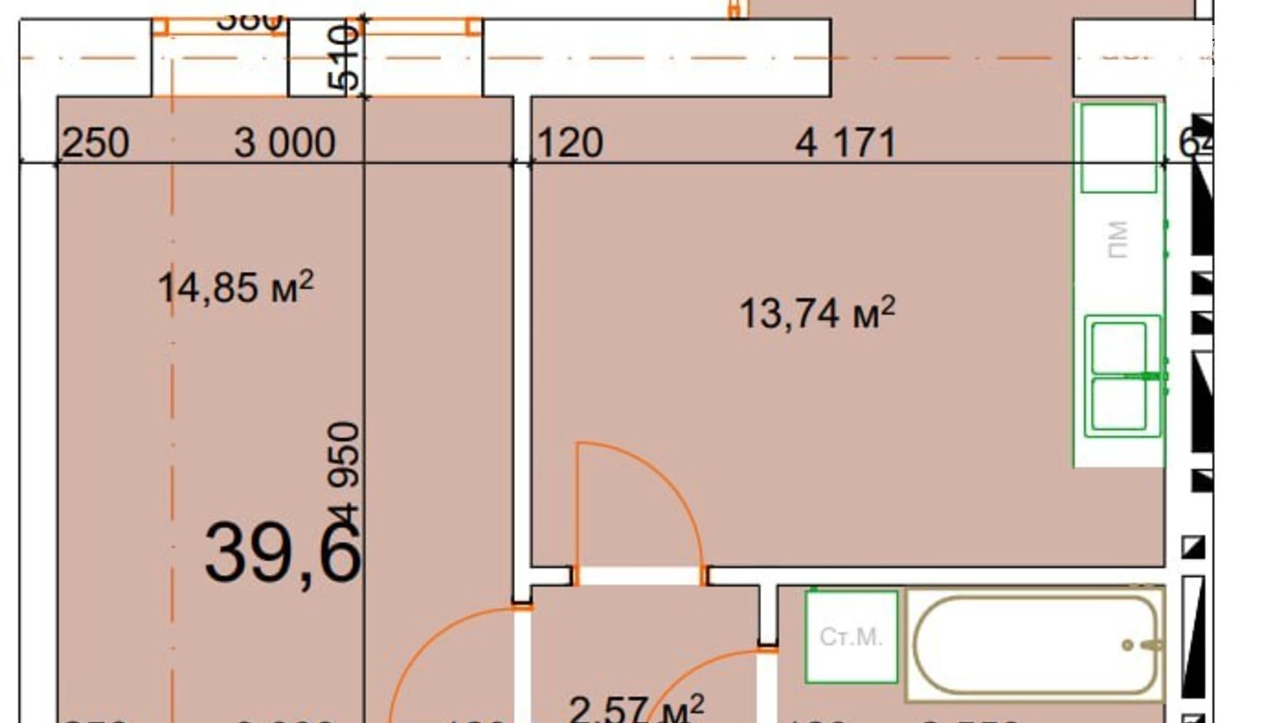 Продается 3-комнатная квартира 80 кв. м в Калуше, ул. Малицкой - фото 3