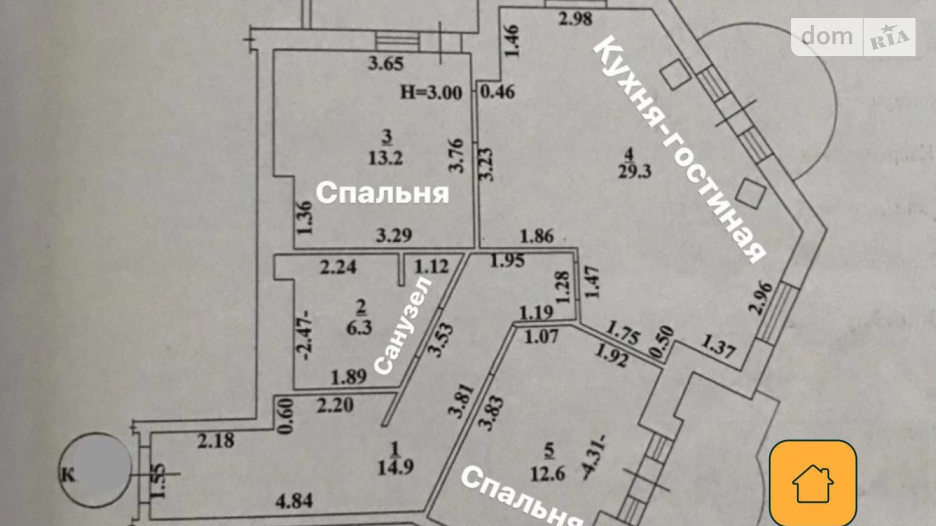 Продается 3-комнатная квартира 88 кв. м в Одессе, бул. Французский, 13А