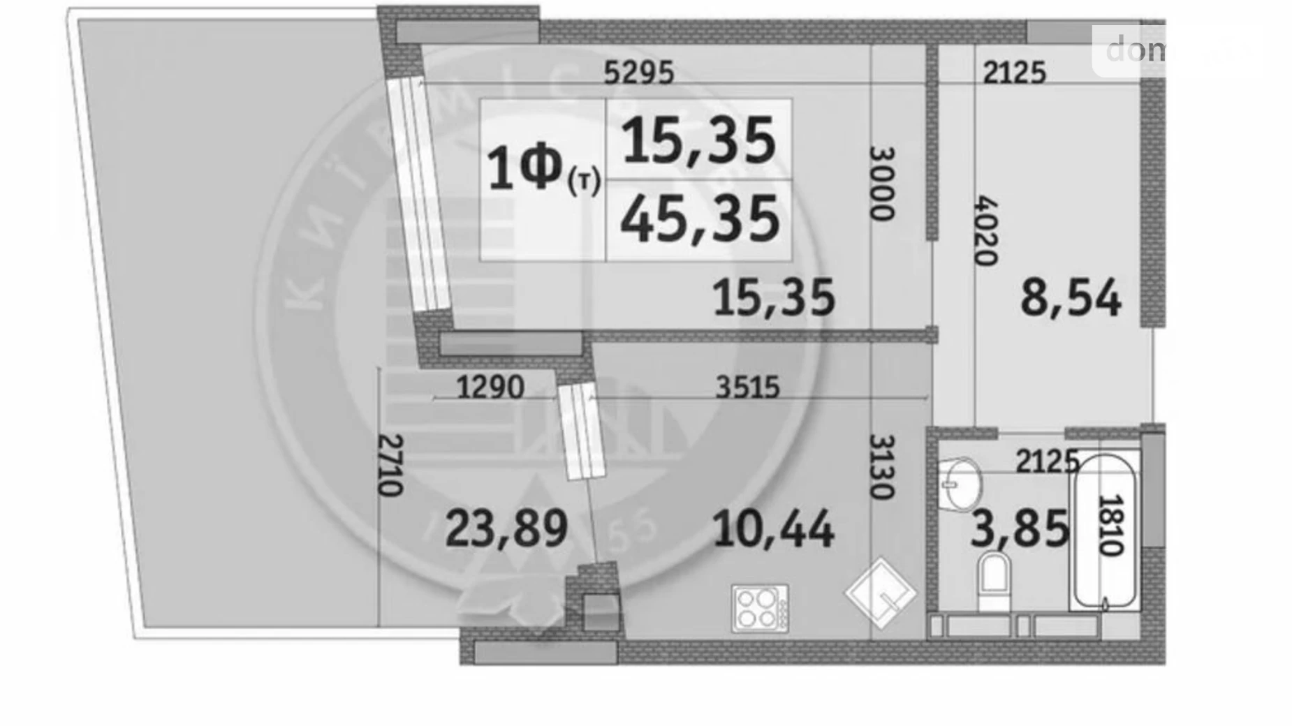 Продается 1-комнатная квартира 45 кв. м в Киеве, ул. Дубищанская, 2 - фото 2