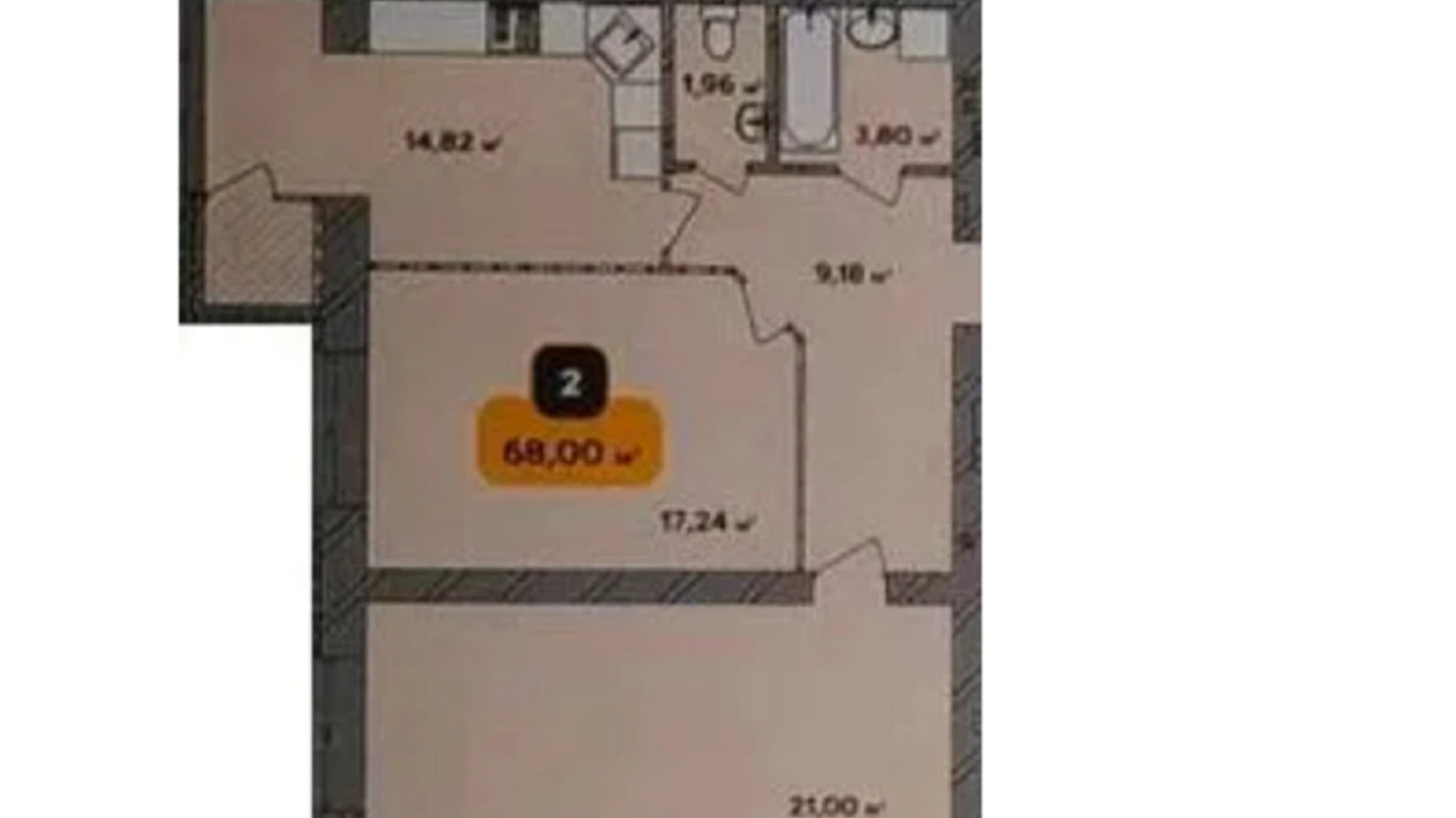 Продается 2-комнатная квартира 71 кв. м в Хмельницком, ул. Институтская, 6/1А - фото 2