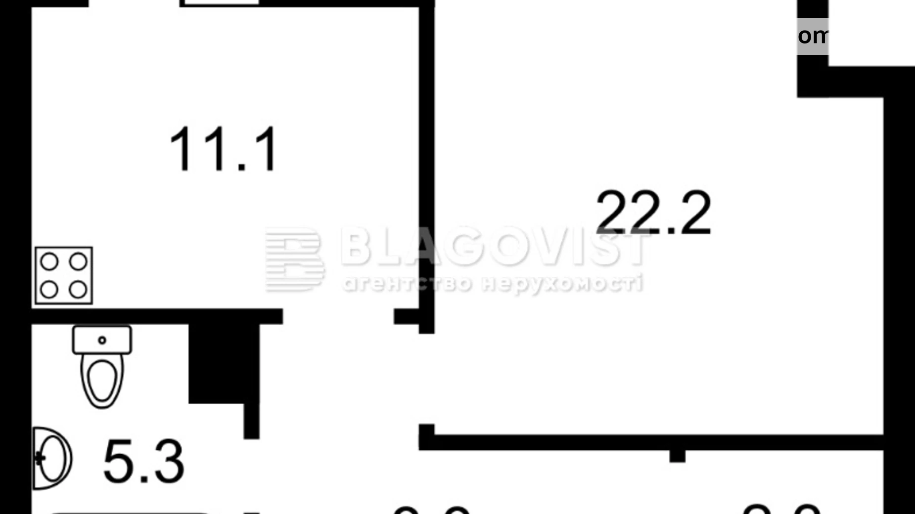 Продається 1-кімнатна квартира 54 кв. м у Києві, вул. Казимира Малевича, 89