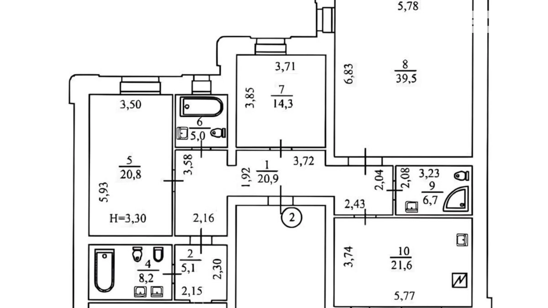 Продается 4-комнатная квартира 167 кв. м в Киеве, ул. Воздвиженская, 20