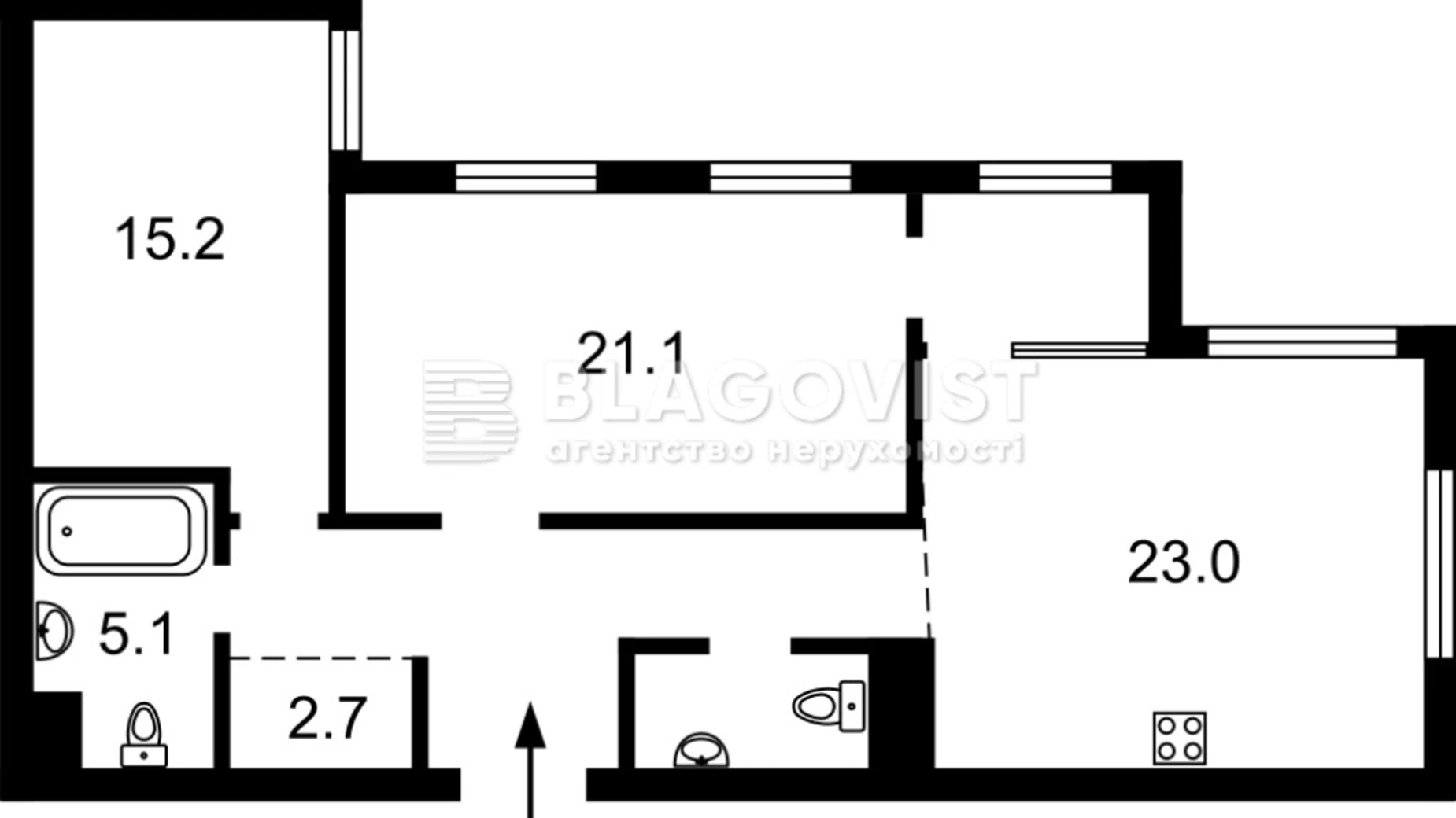 Продается 2-комнатная квартира 86 кв. м в Киеве, просп. Европейского Союза(Правды), 53 - фото 3