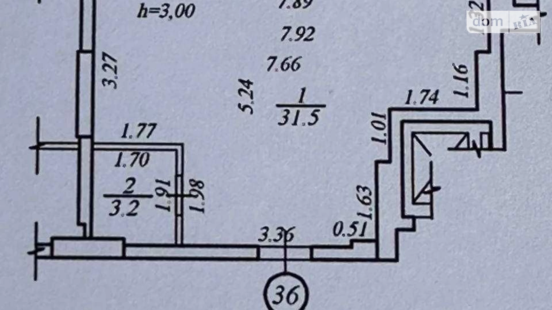 Продається 2-кімнатна квартира 34.7 кв. м у Дніпрі, вул. 93-ї Холодноярської Бригади(Челюскіна), 10