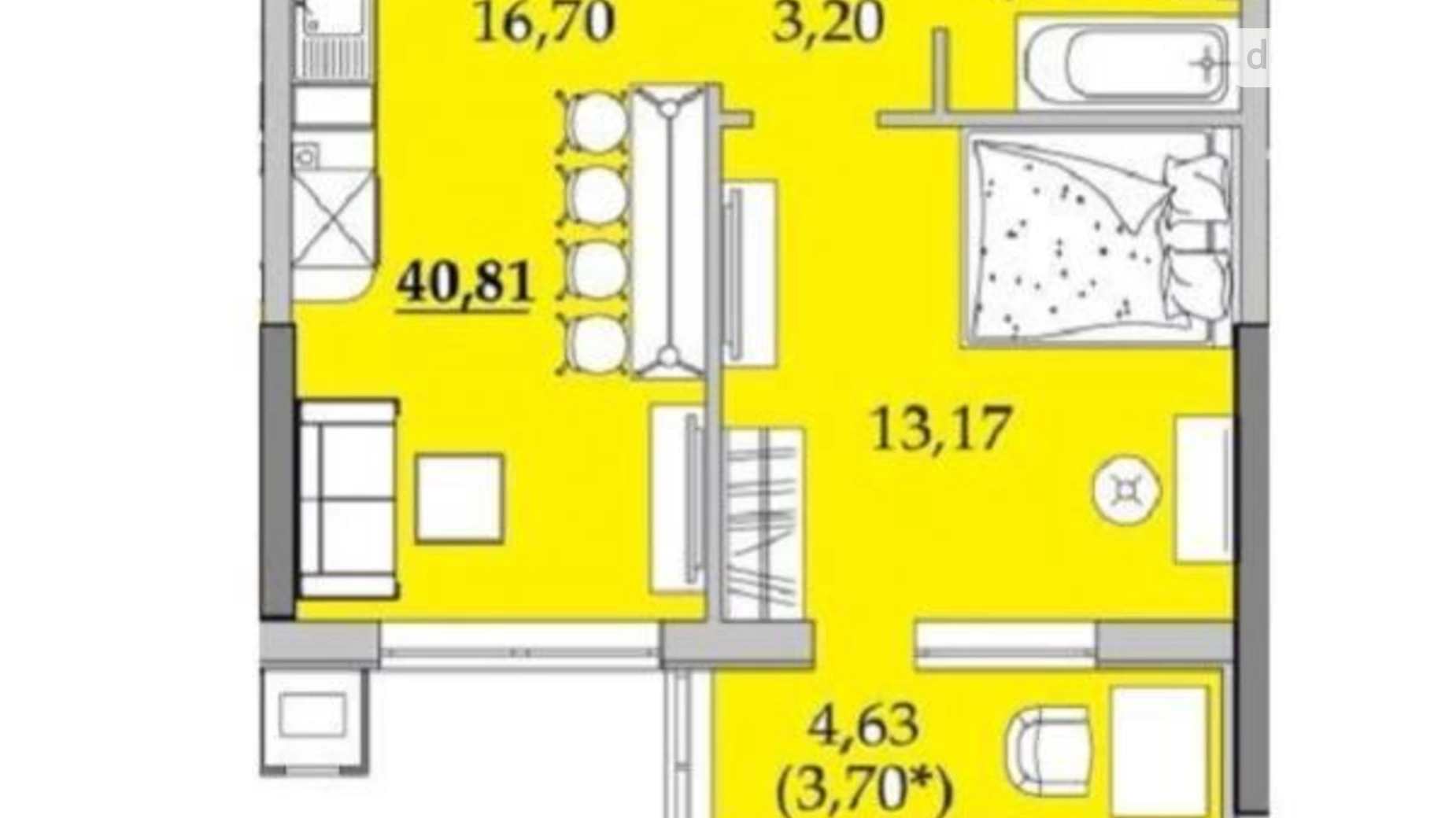 Продается 1-комнатная квартира 44 кв. м в Одессе, пер. Академика Вильямса