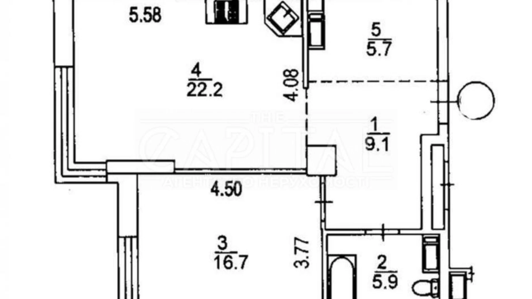 Продается 2-комнатная квартира 59.6 кв. м в Киеве, ул. Трускавецкая, 10 - фото 3