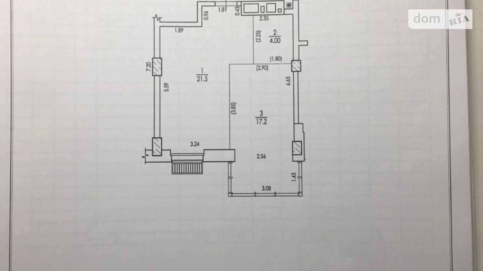 Продается 1-комнатная квартира 43 кв. м в Днепре, пер. Шевченко Тараса, 9