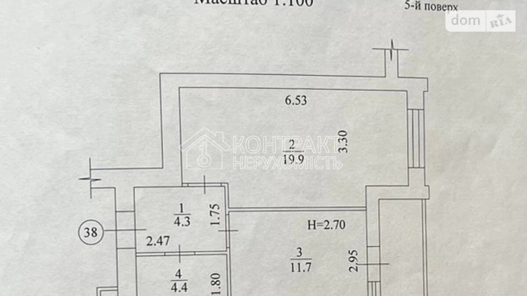 Продається 1-кімнатна квартира 42 кв. м у Харкові, просп. Героїв Харкова(Московський)